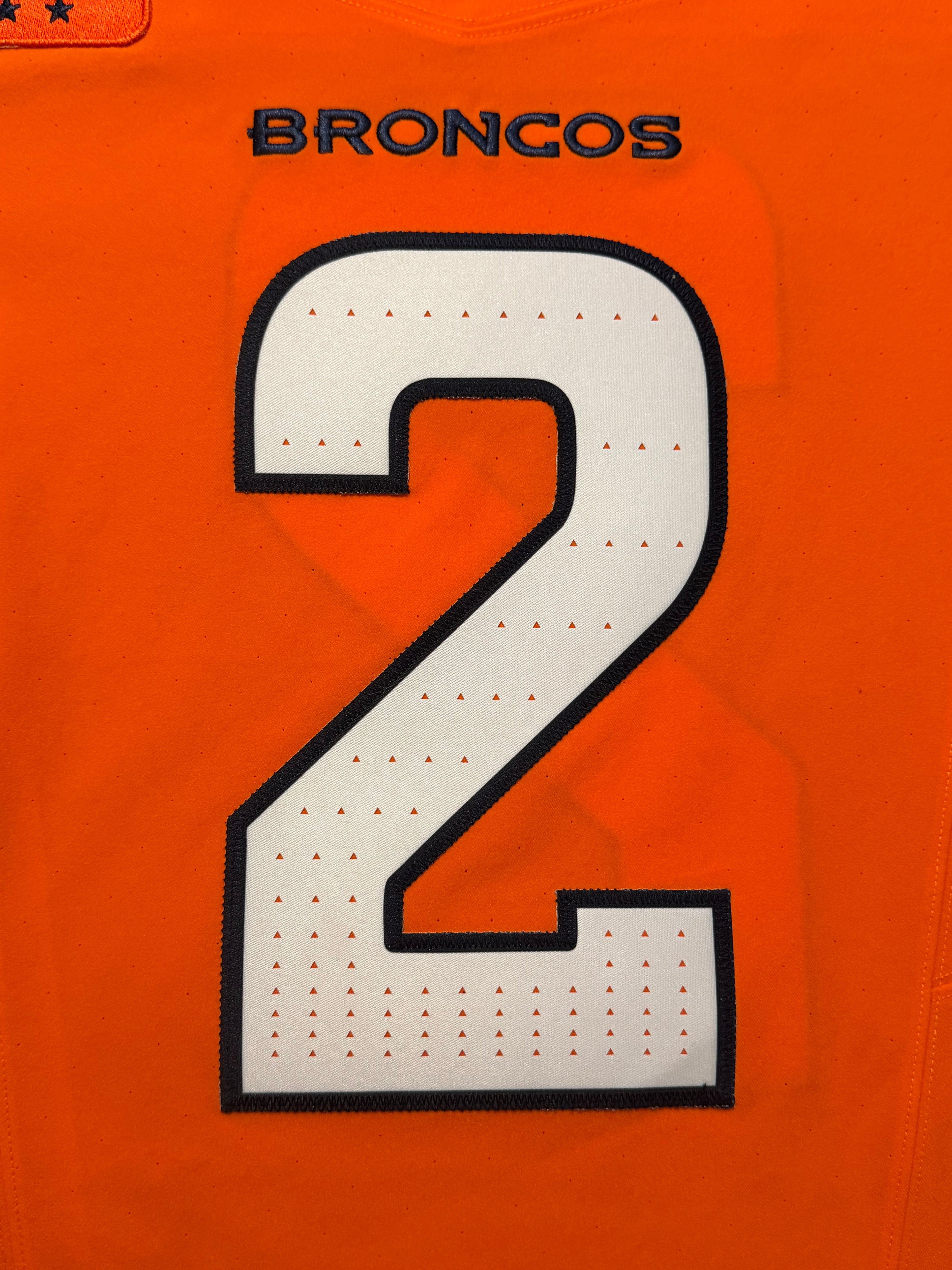 Pat Surtain II Denver Broncos Jersey #2 Nike Vapor Fuse Elite Orange Size 44 (L) NFL