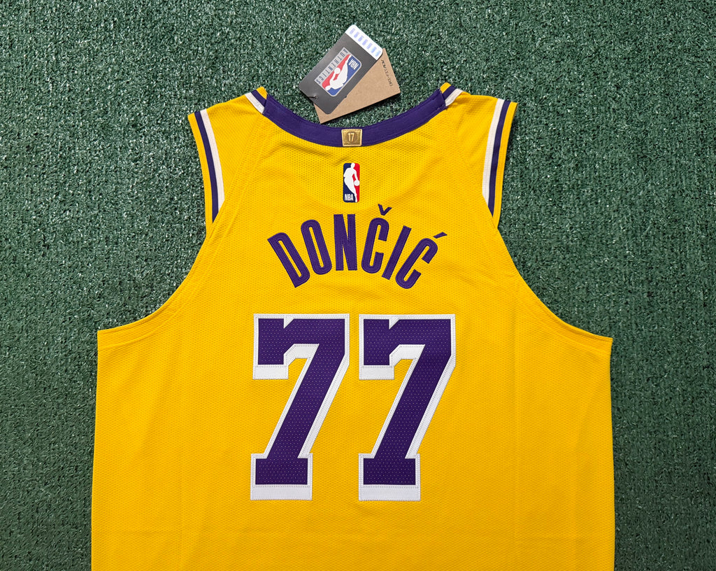 Luka Doncic Los Angeles Lakers Jersey #77 Nike ADV Authentic Gold Size 48 (L) NBA