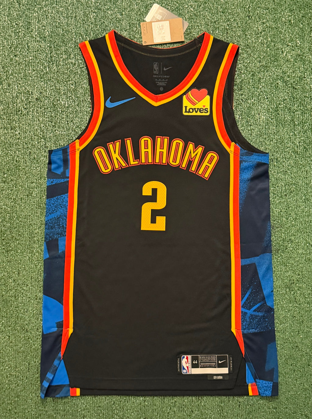 Shai Gilgeous-Alexander Oklahoma City Thunder Jersey #2 Nike ADV Authentic Black Size 44 (M) NBA
