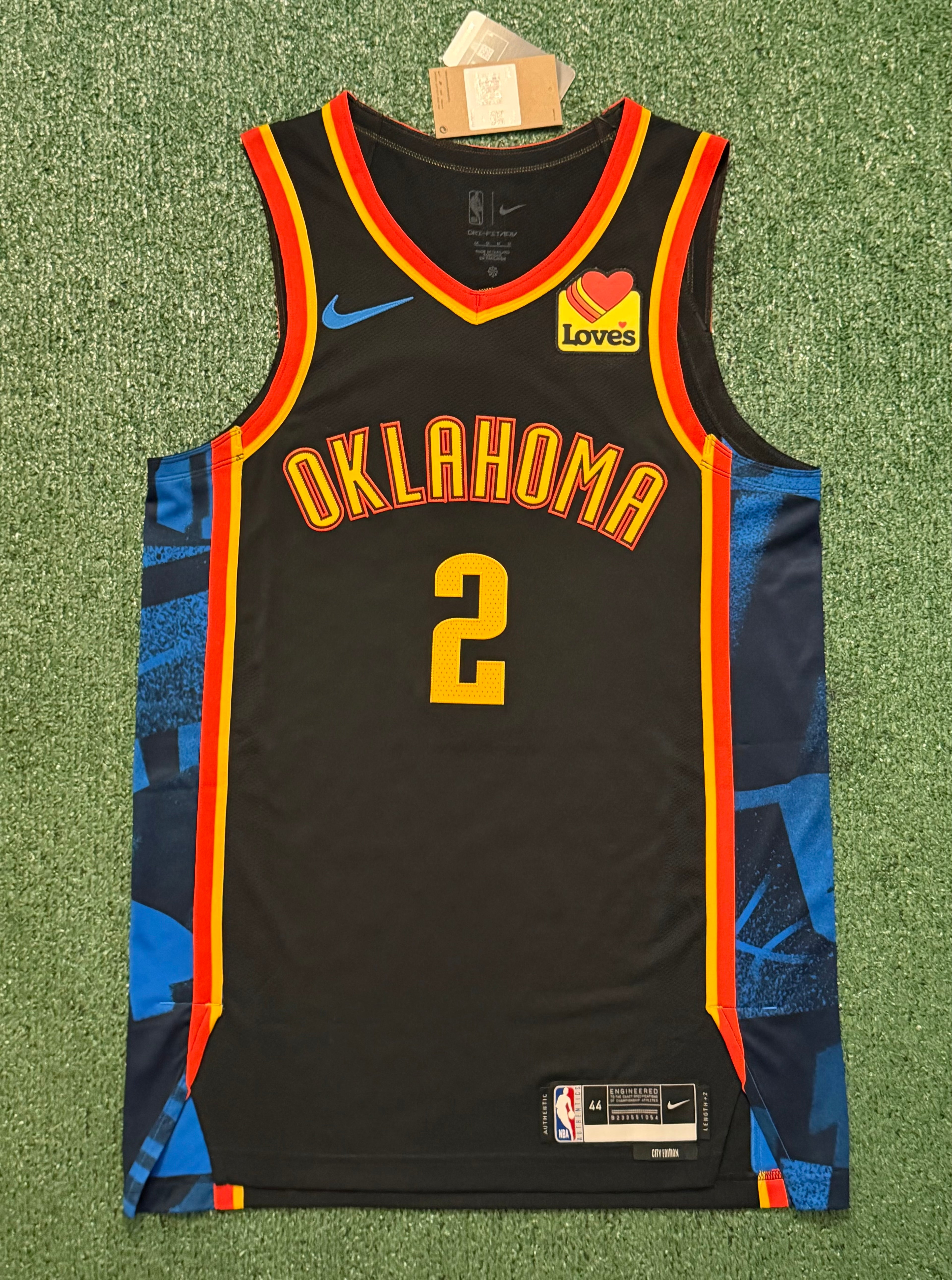 Shai Gilgeous-Alexander Oklahoma City Thunder Jersey #2 Nike ADV Authentic Black Size 44 (M) NBA