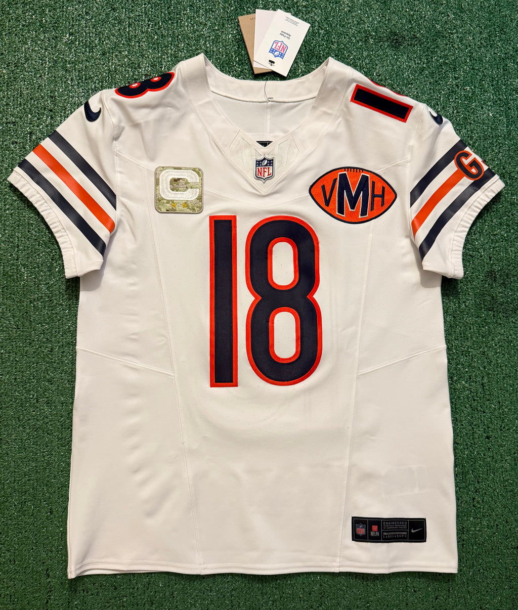 Caleb Williams Chicago Bears Jersey #18 Nike Vapor FUSE Elite White Size 40 (Medium) NFL