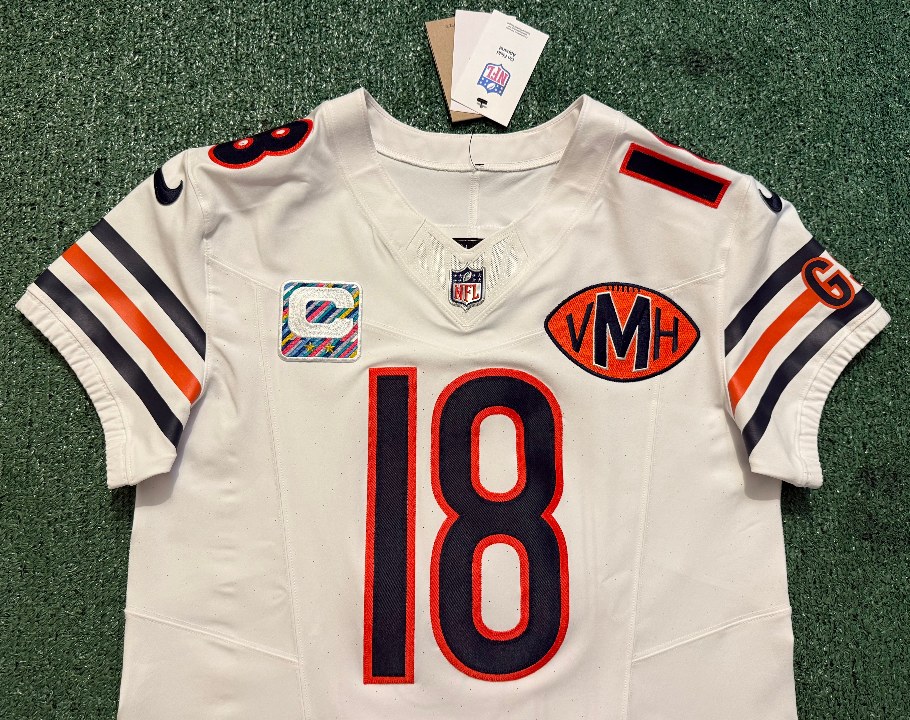 Caleb Williams Chicago Bears Jersey #18 Nike Vapor FUSE Elite White Size 40 (Medium) NFL