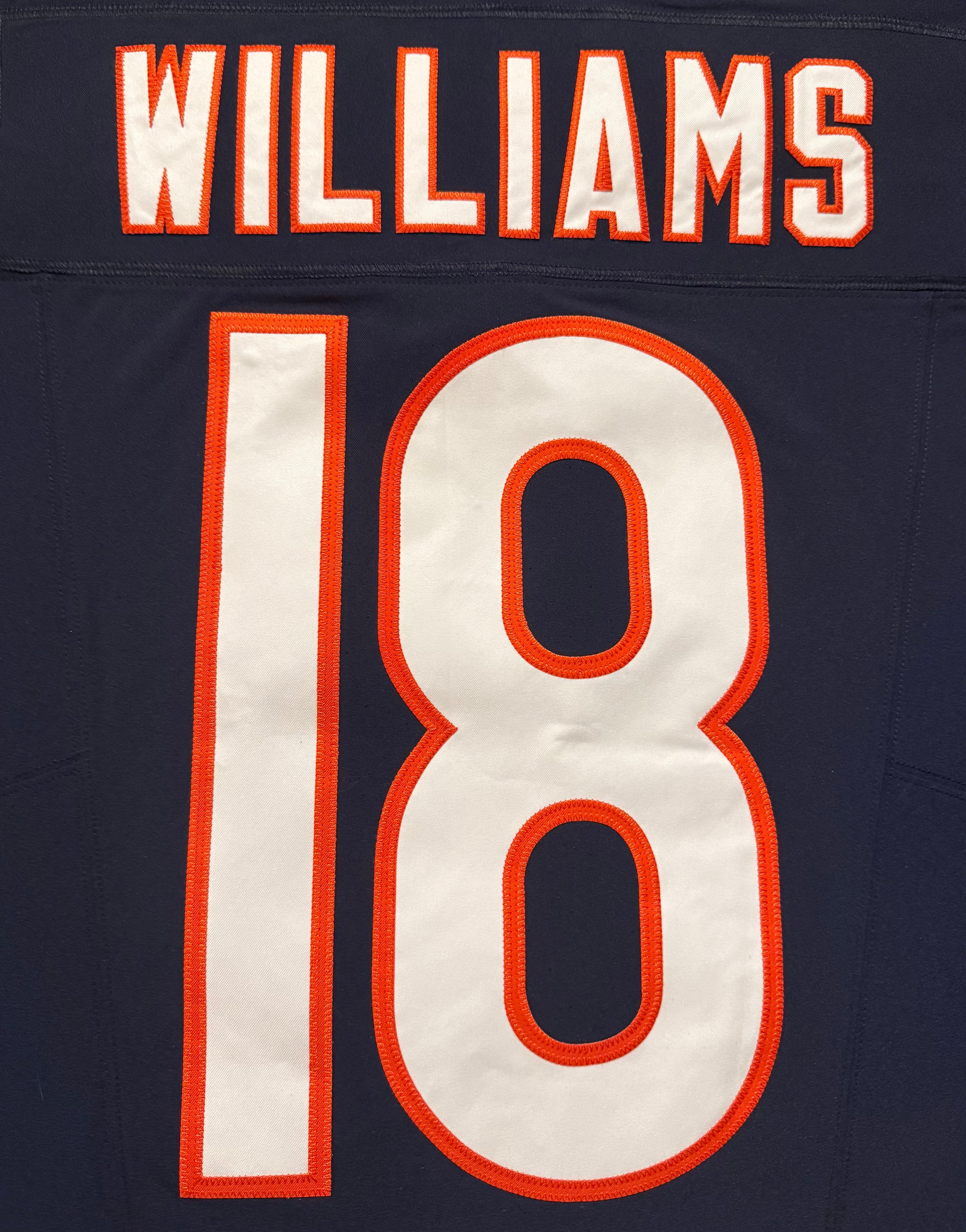 Caleb Williams Chicago Bears Jersey #18 Nike Vapor FUSE Elite Navy Size 44 (Large) NFL