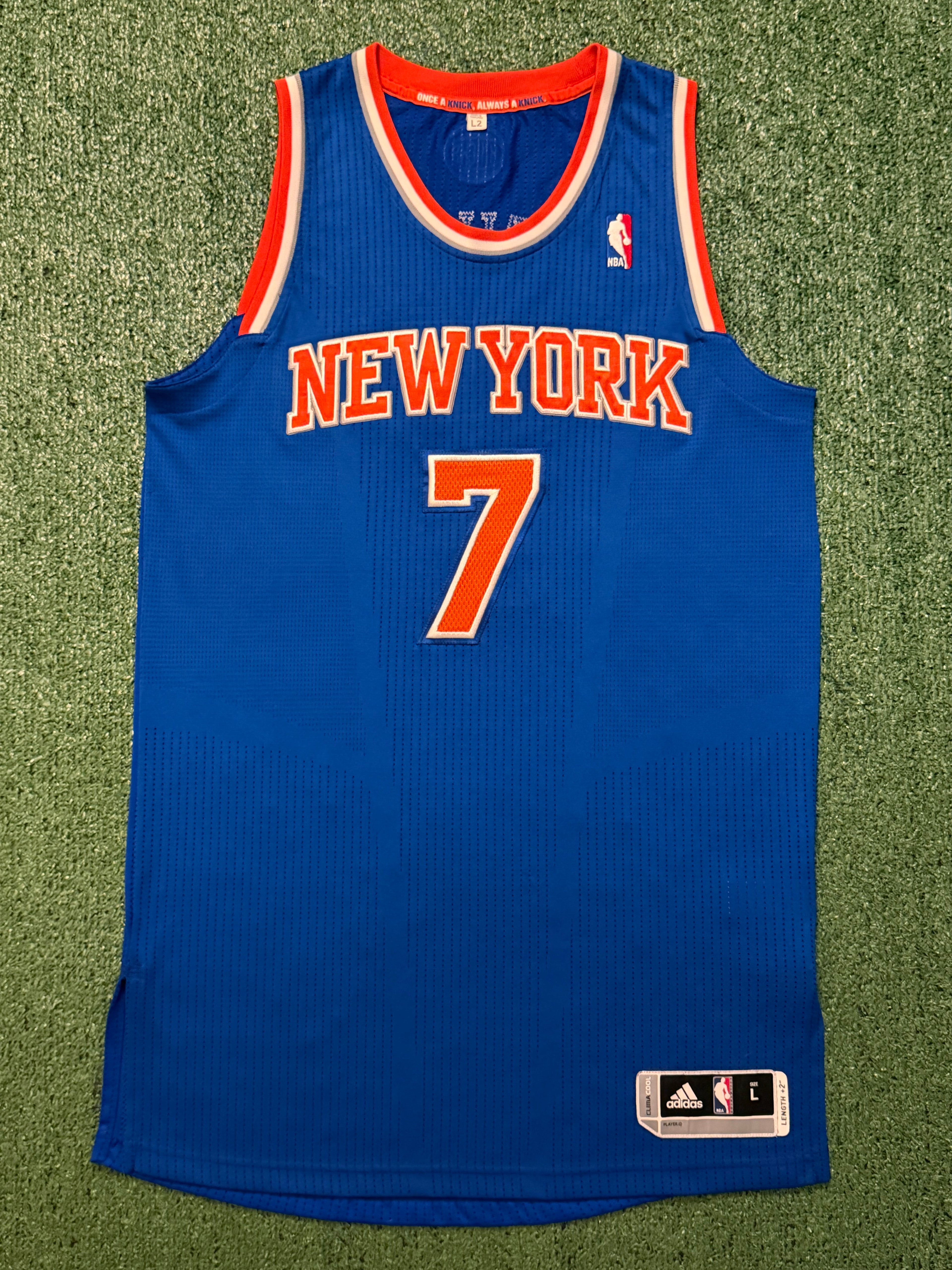 Carmelo Anthony New York Knicks Jersey #7 Adidas Climacool Blue Size (Large) NBA