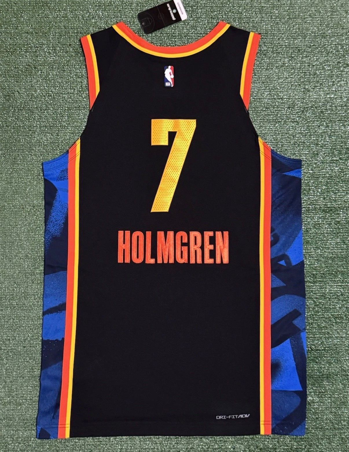 Chet Holmgren Oklahoma City Thunder Jersey #7 Nike ADV Authentic Black Size 44 (M) NBA