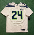Marshawn Lynch Seattle Seahawks 
Jersey #24 Nike Elite white Size 44 (Large) NFL