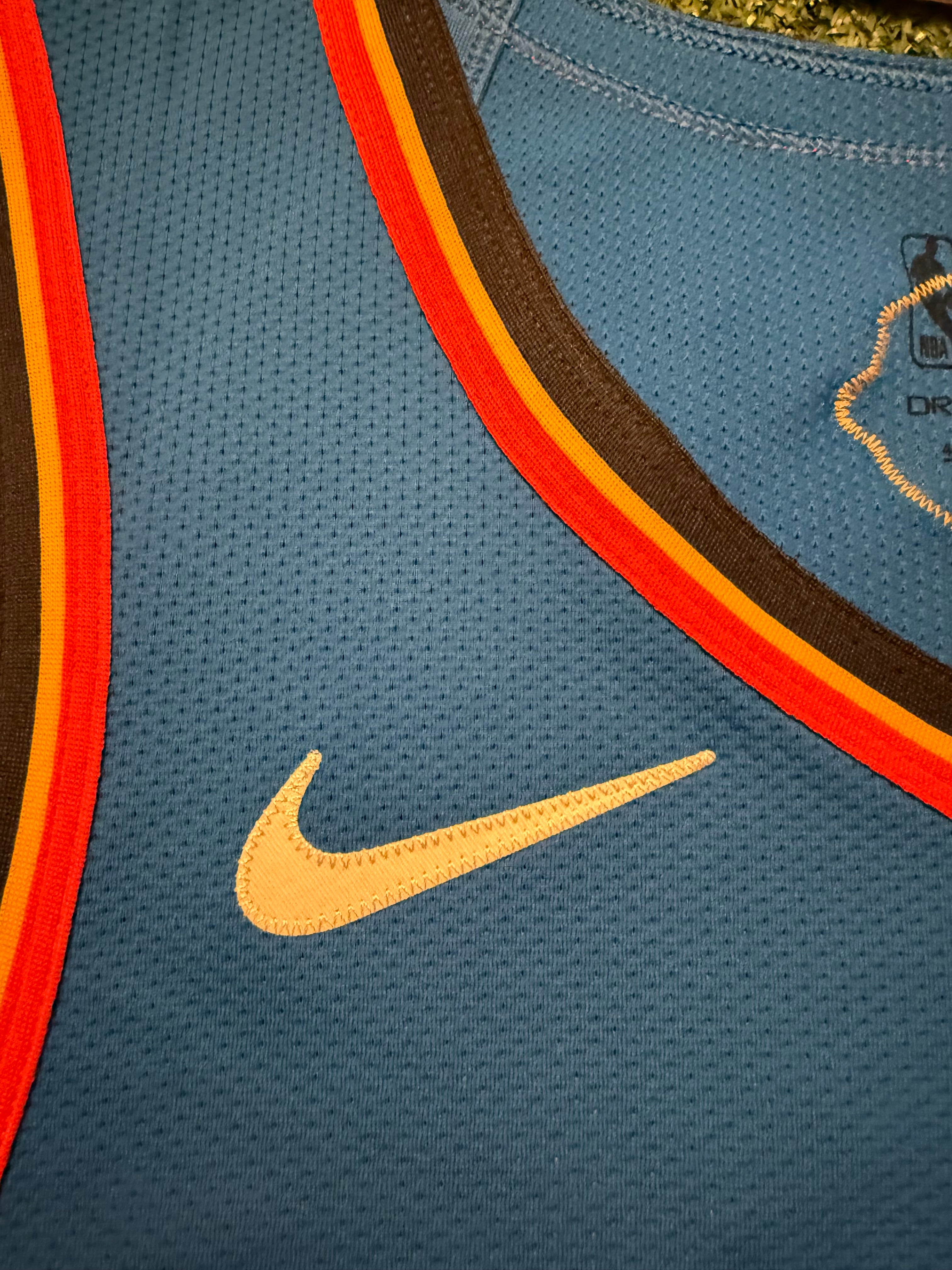 Shai Gilgeous-Alexander Oklahoma City Thunder Jersey #2 Nike ADV Authentic Blue Size 48 (L) NBA