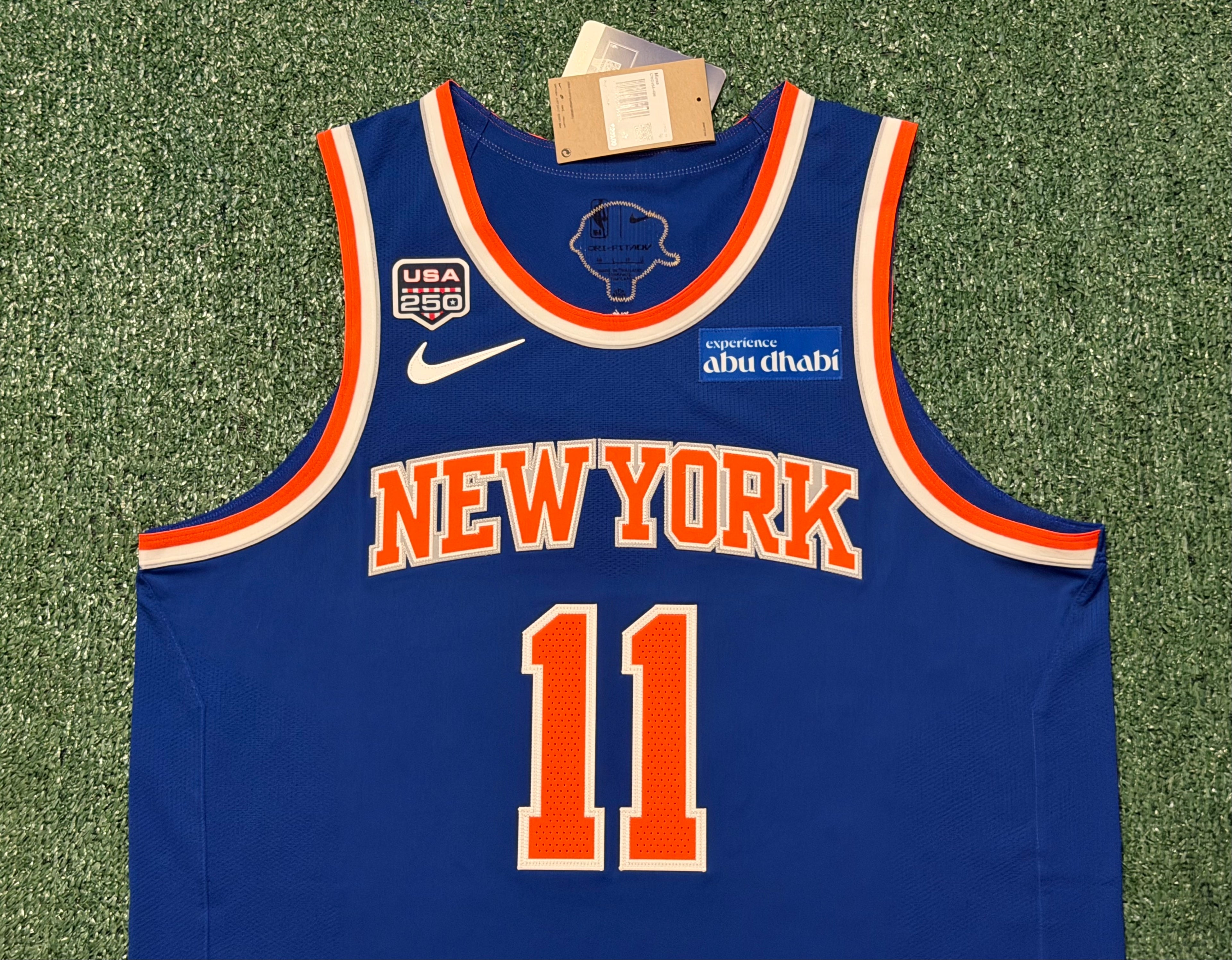 Jalen Brunson New York Knicks Jersey #11 Finals Nike ADV Authentic Blue Size 48 (L) NBA