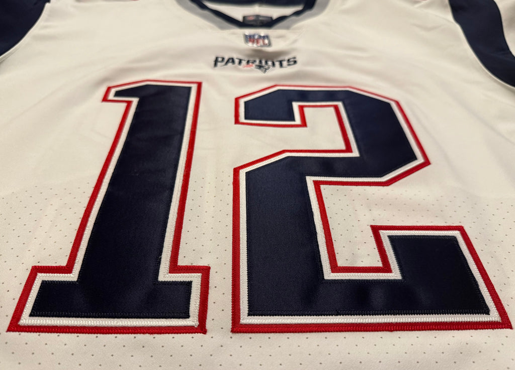 Tom Brady New England Patriots Jersey #12 Nike Vapor Elite White Size 48 (XL) NFL