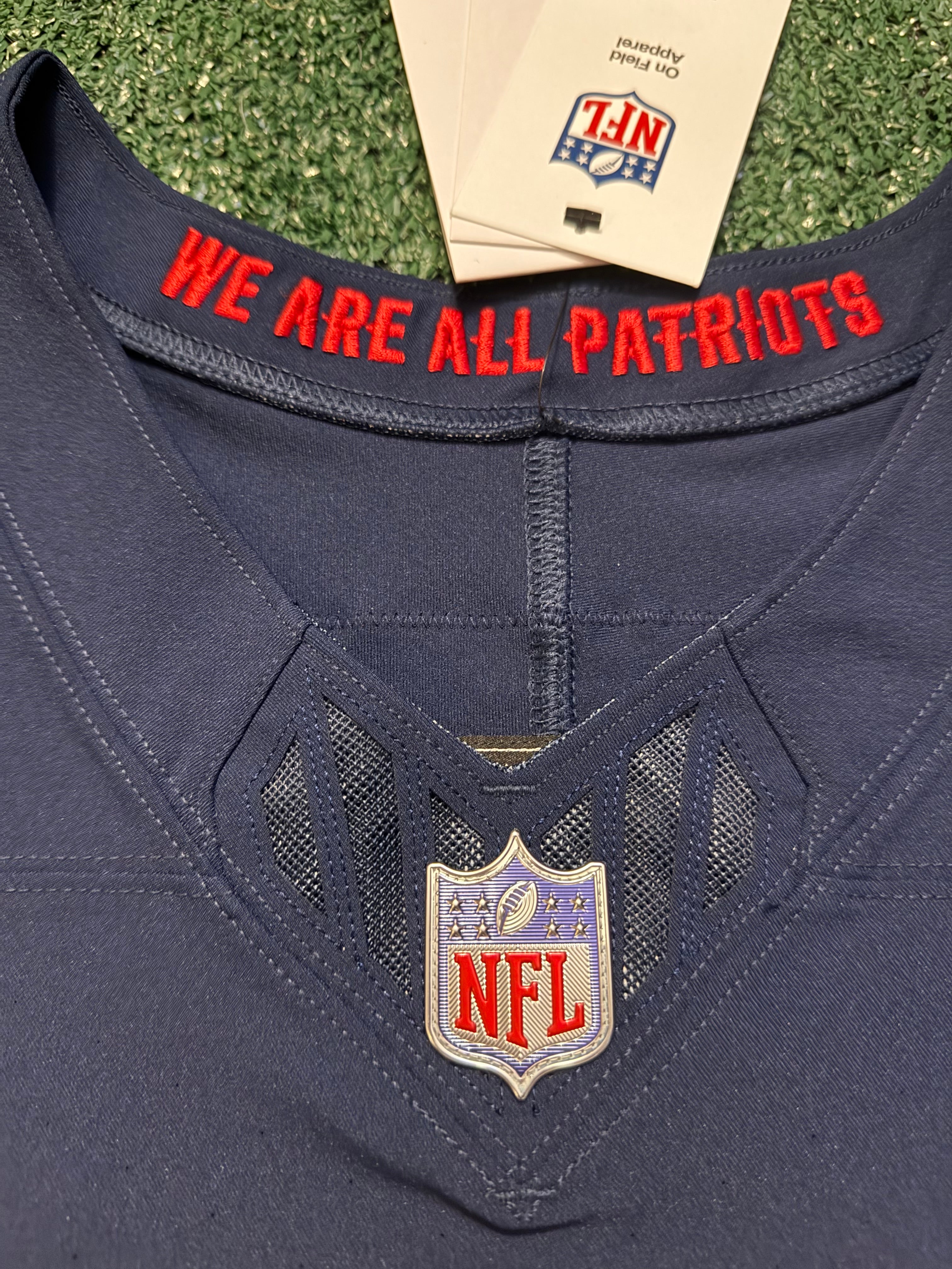 Drake Maye New England Patriots Jersey #10 Nike Vapor Fuse Elite Blue Size 48 (XL) NFL
