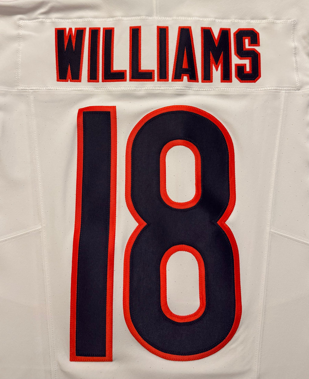 Caleb Williams Chicago Bears Jersey #18 Nike Vapor FUSE Elite White Size 44 (Large) NFL