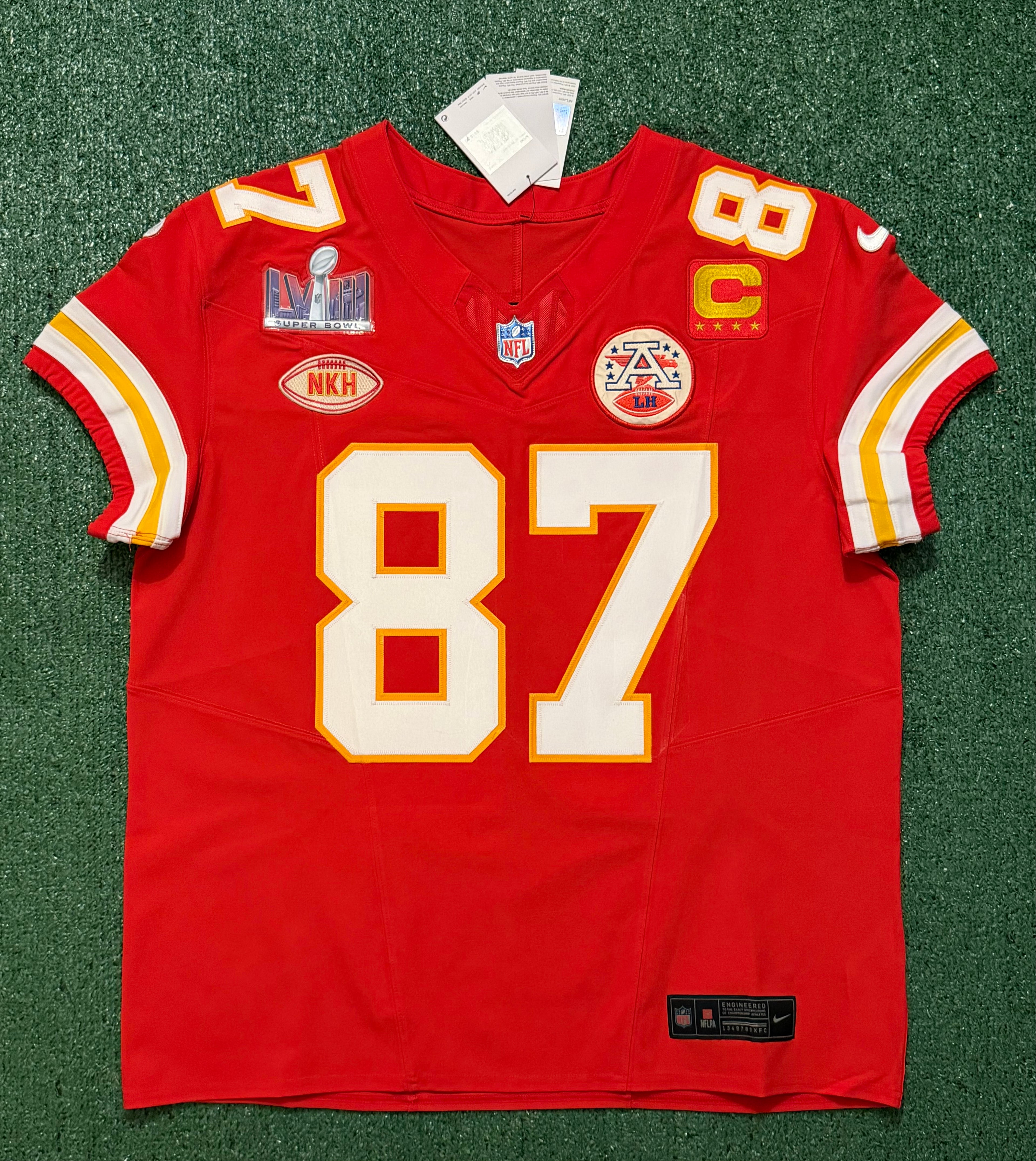 Travis Kelce Kansas City Chiefs Jersey #87 Nike Vapor Fuse Elite Red Size 48 (XL) NFL
