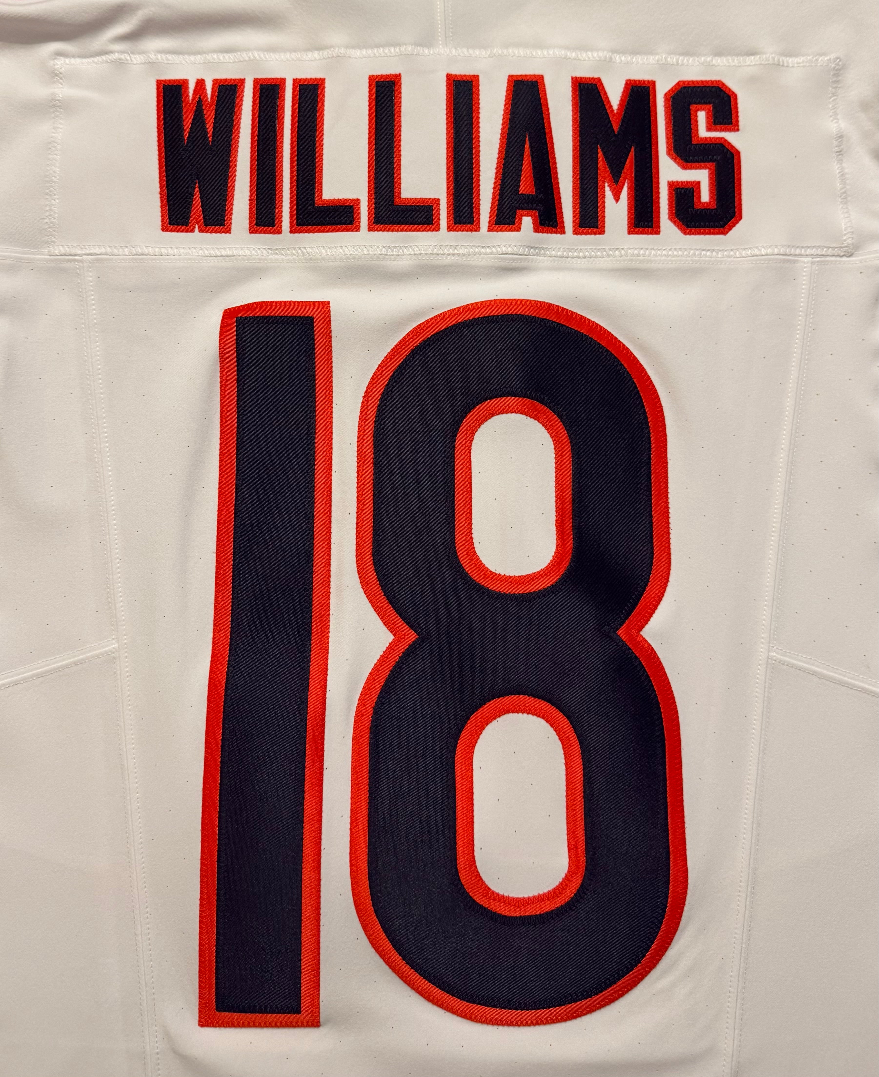 Caleb Williams Chicago Bears Jersey #18 Nike Vapor FUSE Elite White Size 44 (Large) NFL