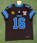 Jared Goff Detroit Lions Jersey #16  Nike Vapor FUSE Elite Black Size 44 (Large) NFL