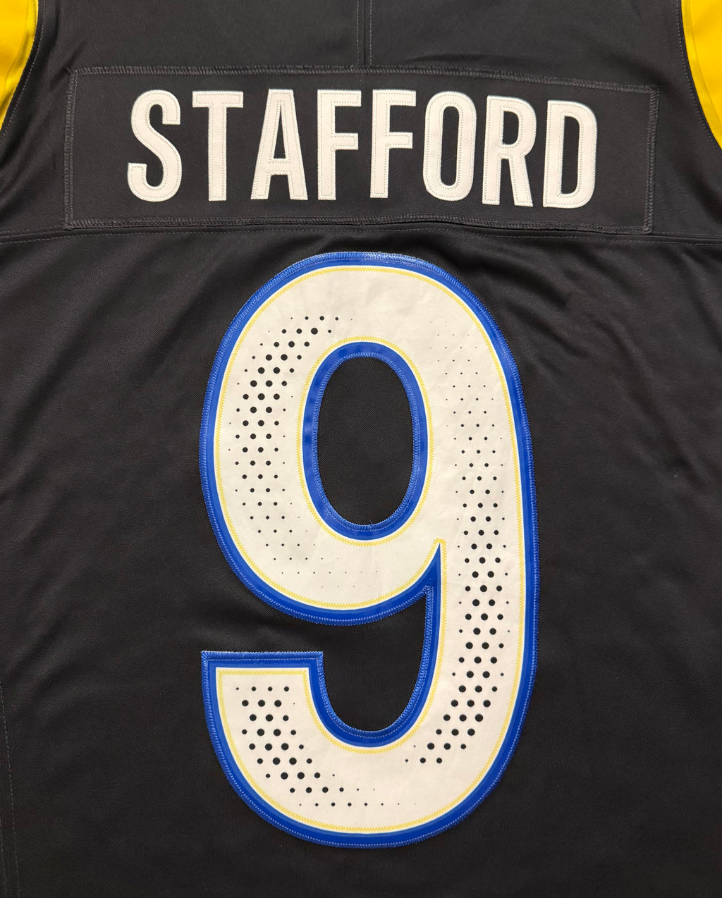 Matthew Stafford Los Angeles Rams Jersey #9 Nike FUSE Rivalry Black Size (Medium) NFL