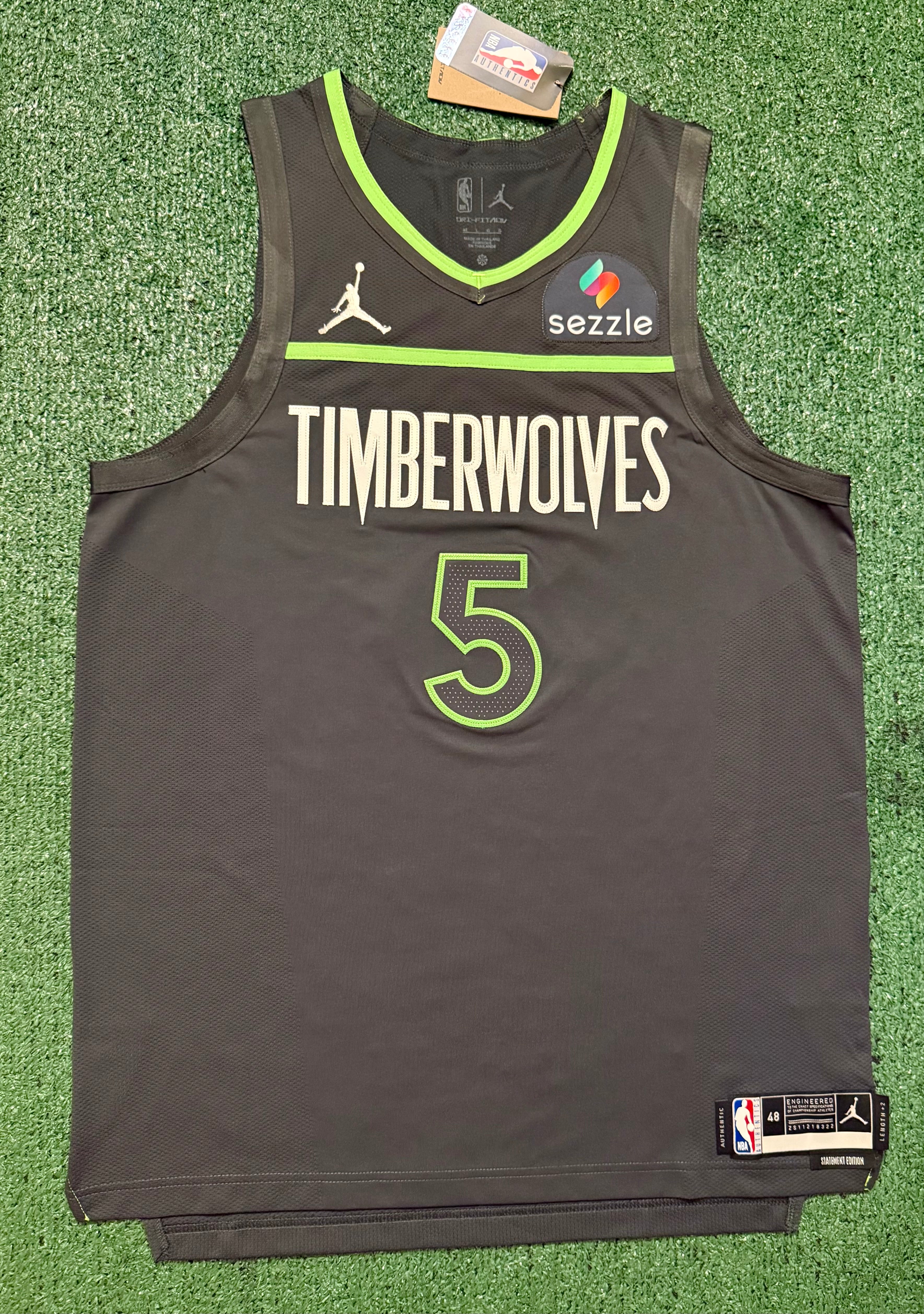 Anthony Edwards Minnesota Timberwolves Jersey #5 Nike ADV Authentic Gray Size 48 (L) NBA