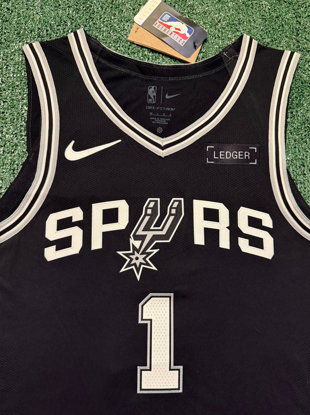 Victor Wembanyama San Antonio Spurs Jersey #1 Nike ADV Authentic Black Size 48 (L) NBA