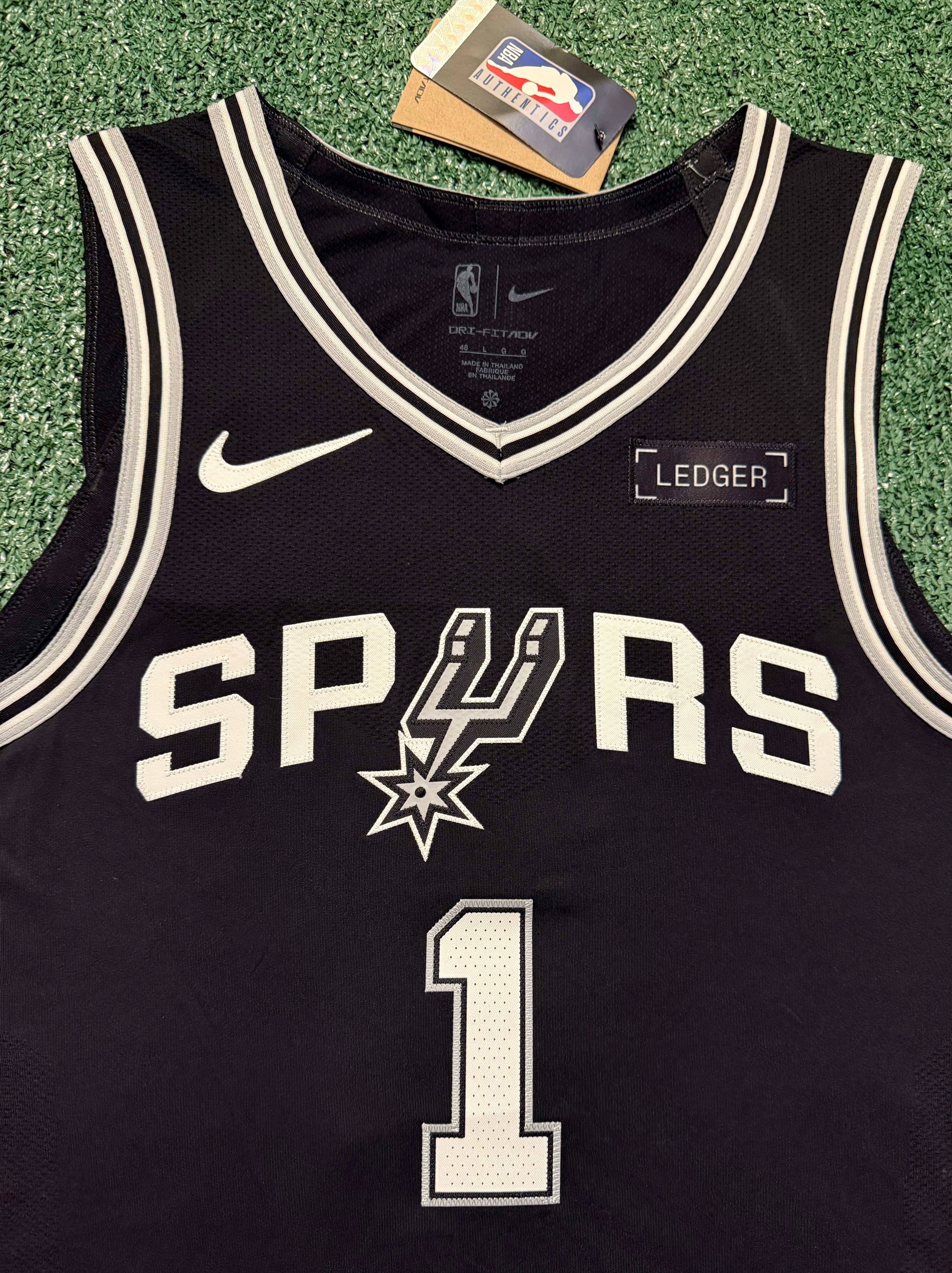 Victor Wembanyama San Antonio Spurs Jersey #1 Nike ADV Authentic Black Size 48 (L) NBA