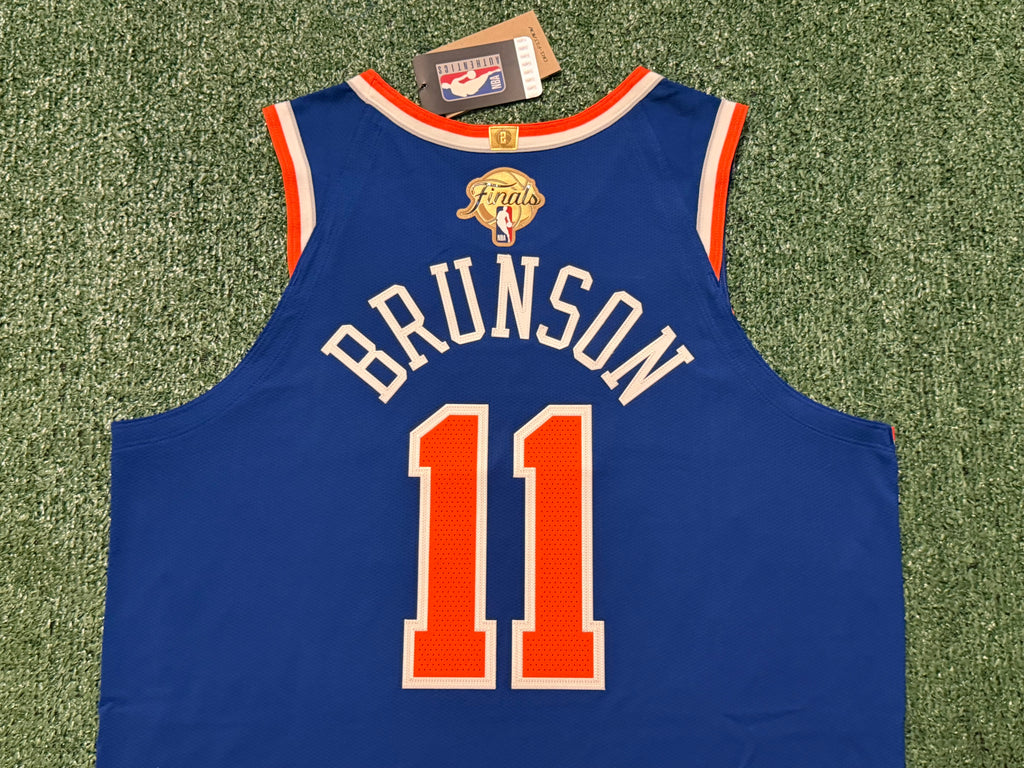 Jalen Brunson New York Knicks Jersey #11 Finals Nike ADV Authentic Blue Size 48 (L) NBA