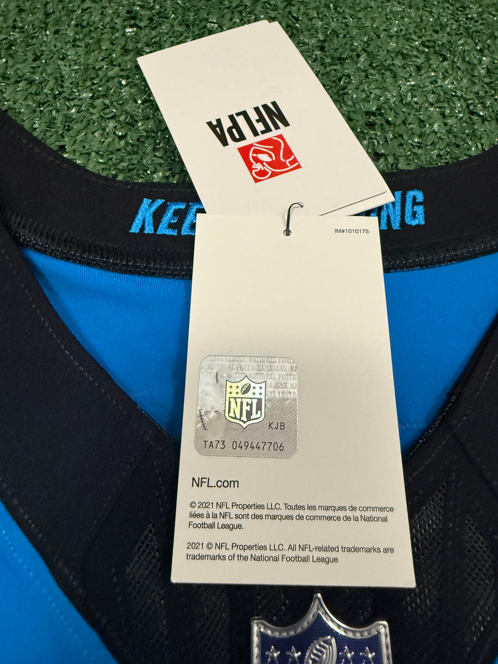 Tetairoa McMillan Carolina Panthers Jersey #4 Nike Vapor FUSE Elite Blue Size 48 (XL) NFL