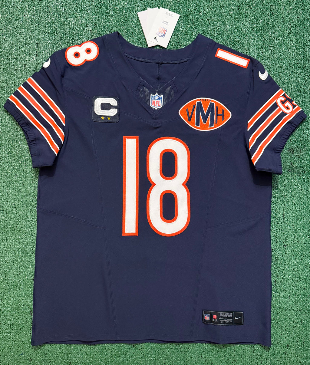 Caleb Williams Chicago Bears Jersey #18 Nike Vapor FUSE Elite Navy Size 44 (Large) NFL