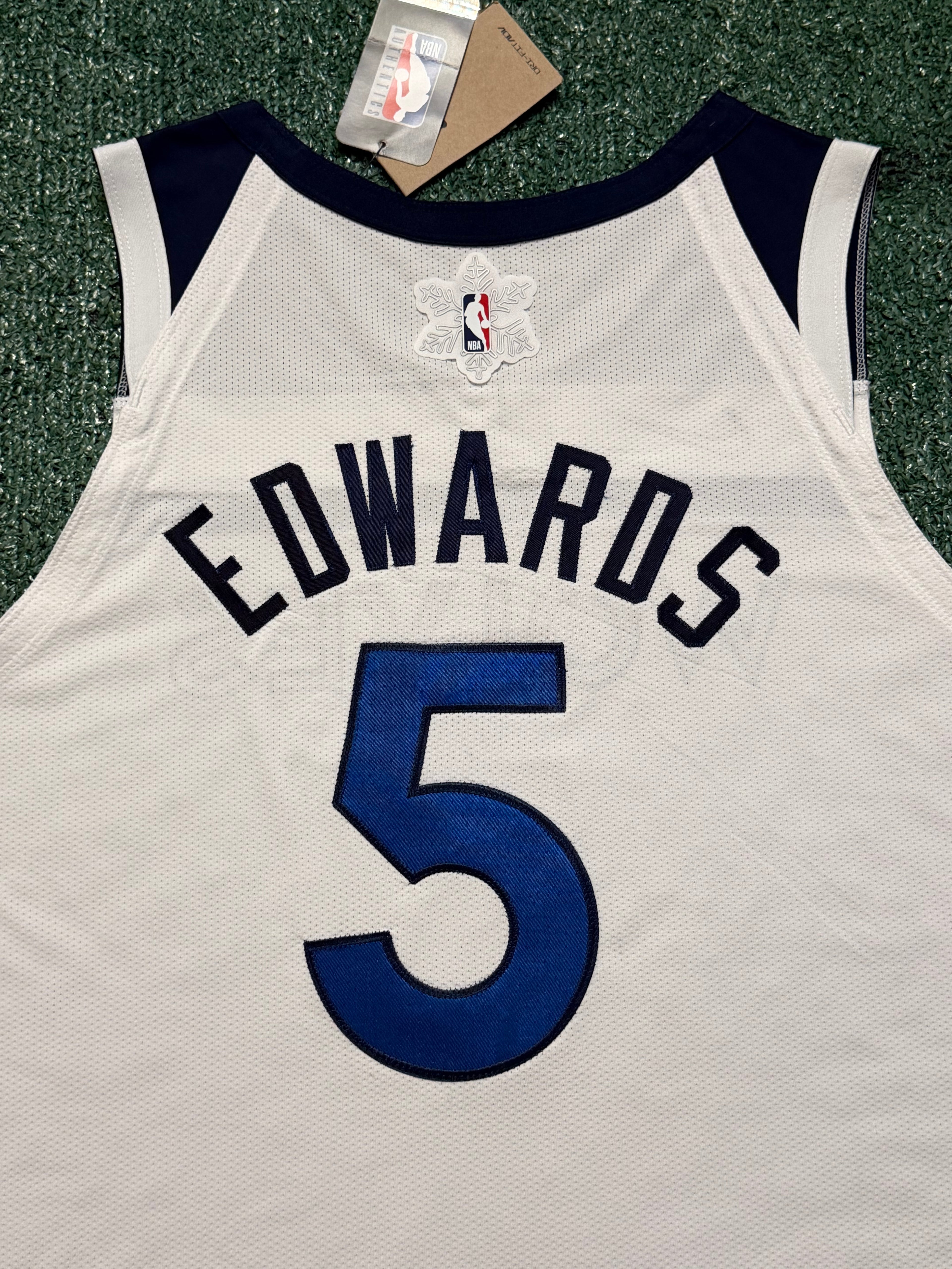 Anthony Edwards Minnesota Timberwolves Jersey #5 Nike ADV Authentic White Size 52 (XL) NBA