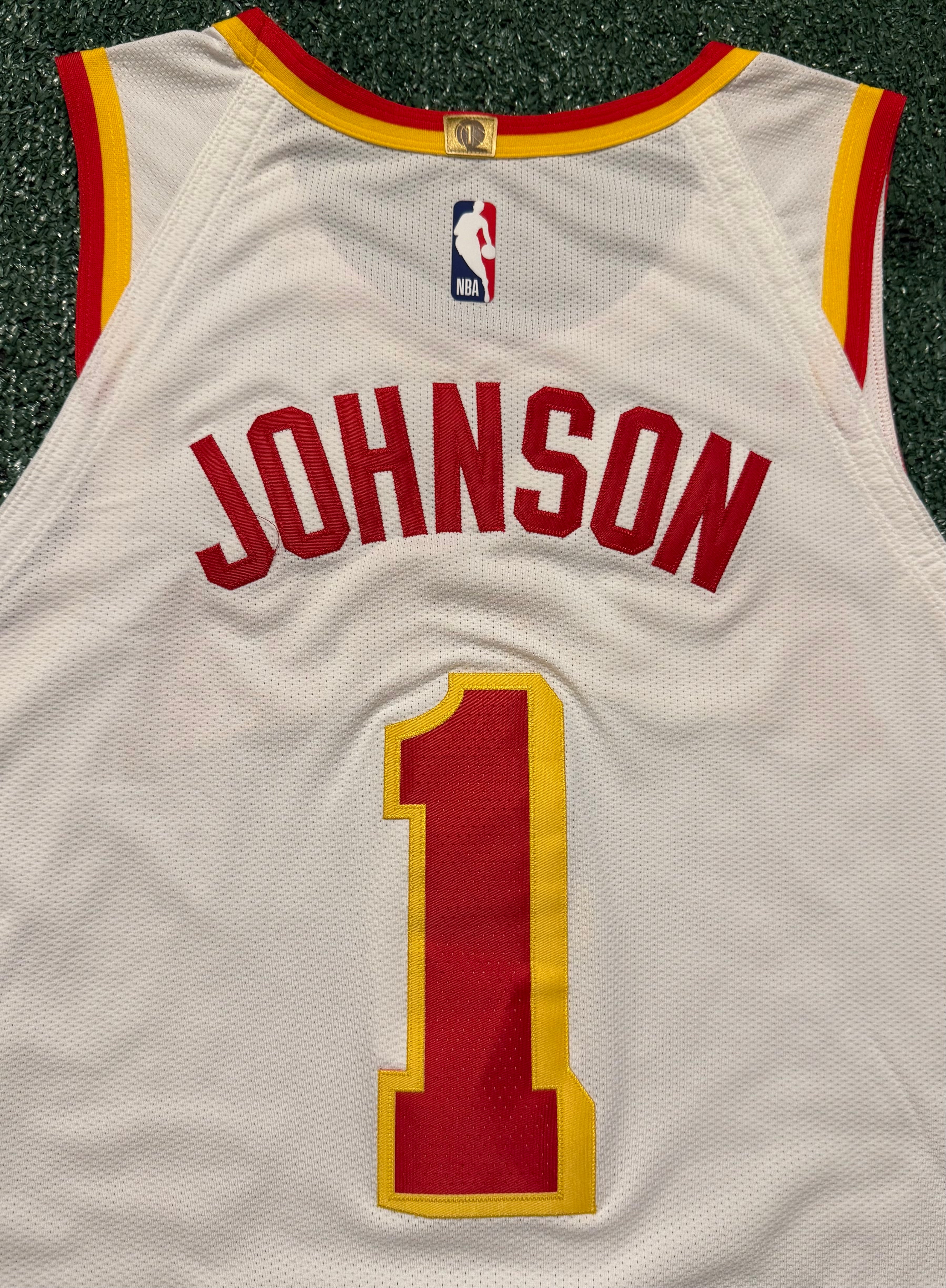 Jalen Johnson Atlanta Hawks Jersey #1 Nike ADV Authentic White Size 48 (L) NBA