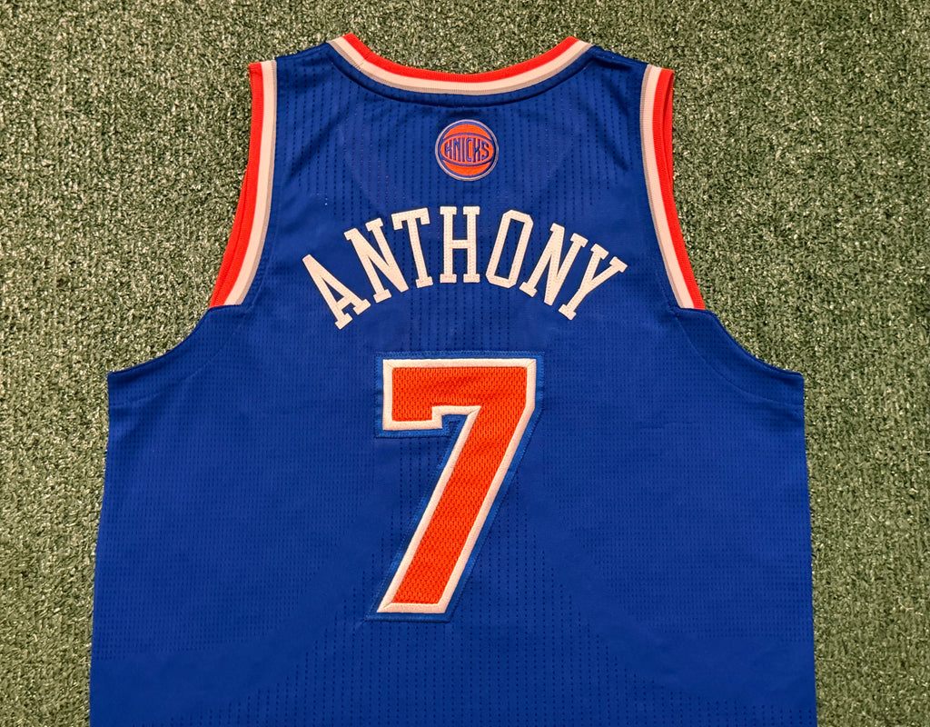 Carmelo Anthony New York Knicks Jersey #7 Adidas Climacool Blue Size (Large) NBA