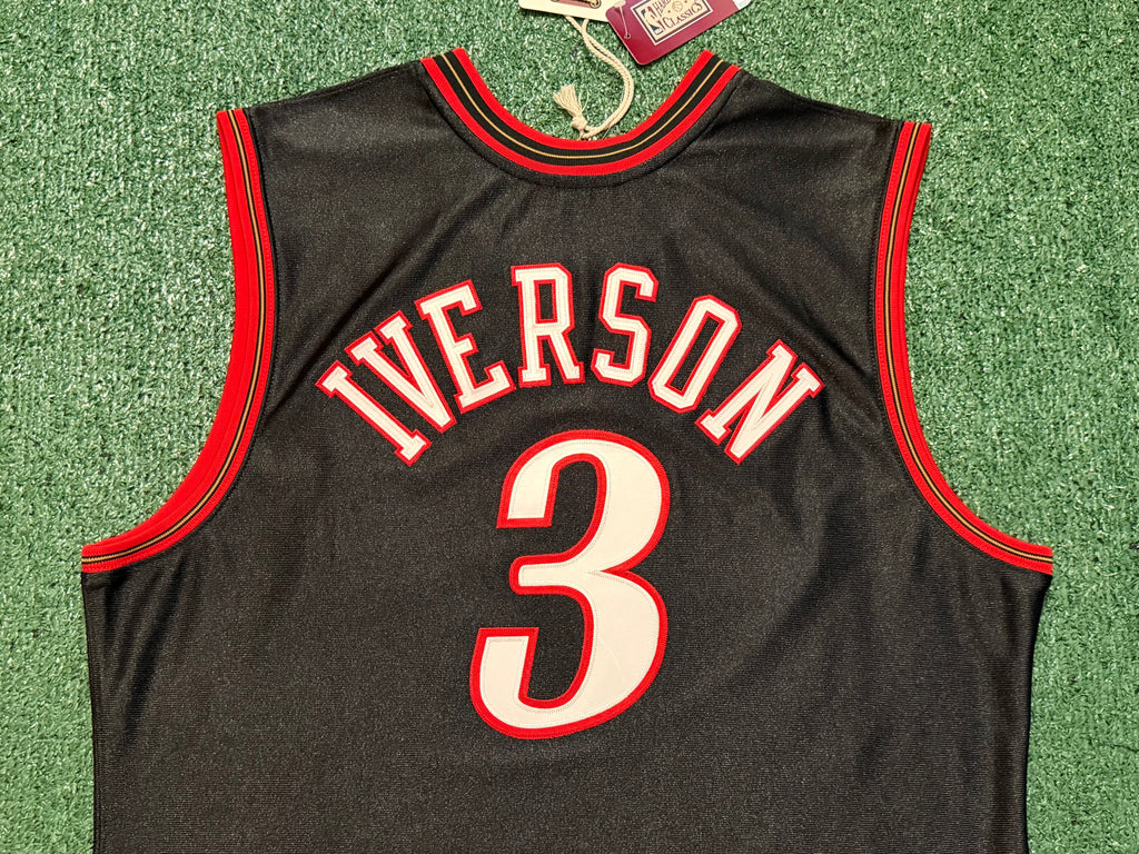 Allen Iverson Philadelphia 76ers Jersey #3 Mitchell & Ness Authentic Black Size 48 (XL) NBA