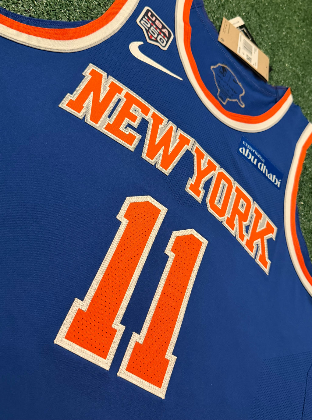 Jalen Brunson New York Knicks Jersey #11 Finals Nike ADV Authentic Blue Size 48 (L) NBA