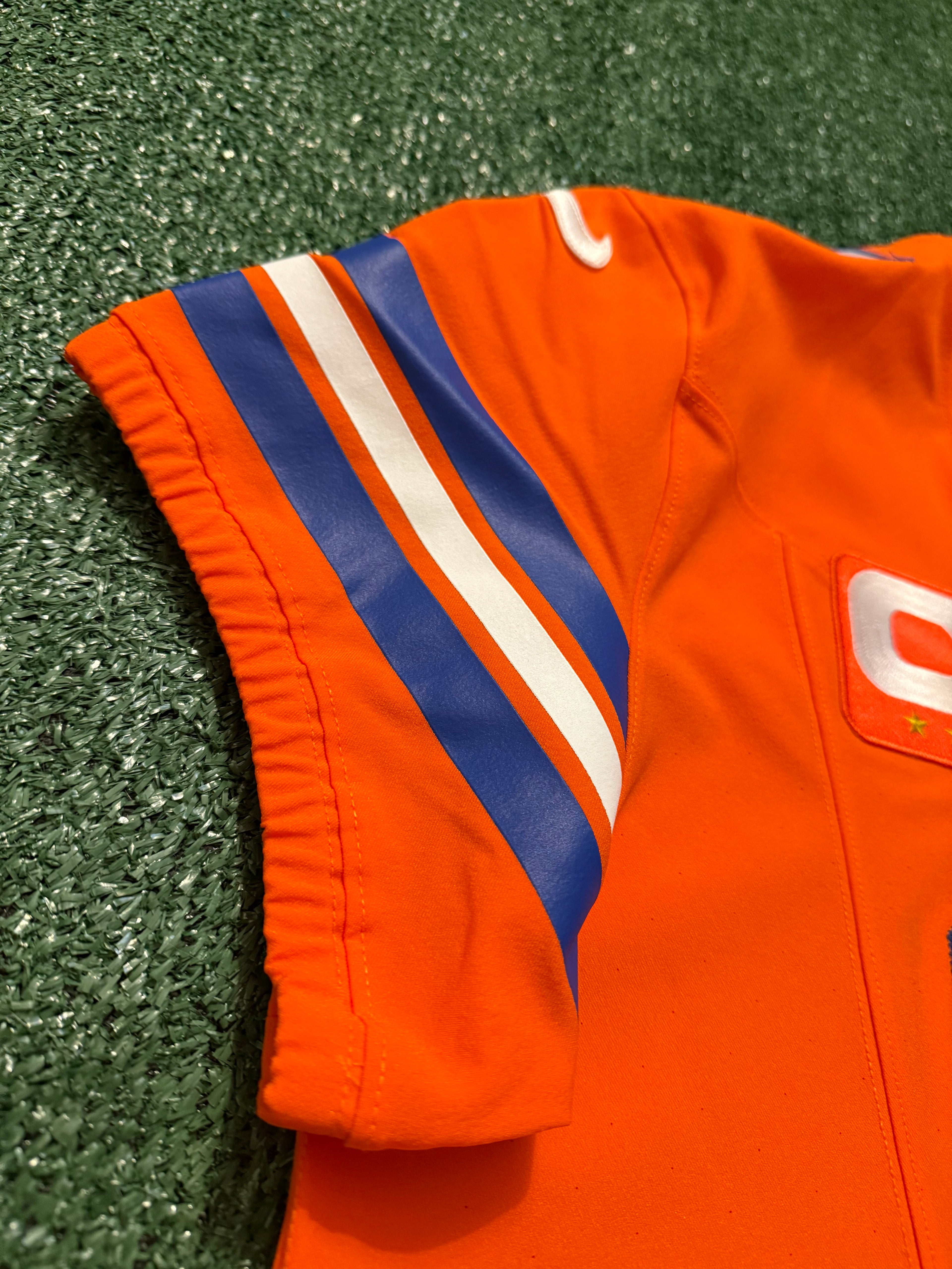 Bo Nix Denver Broncos Jersey #10 Nike Vapor Fuse Elite Orange Size 44 (L) NFL
