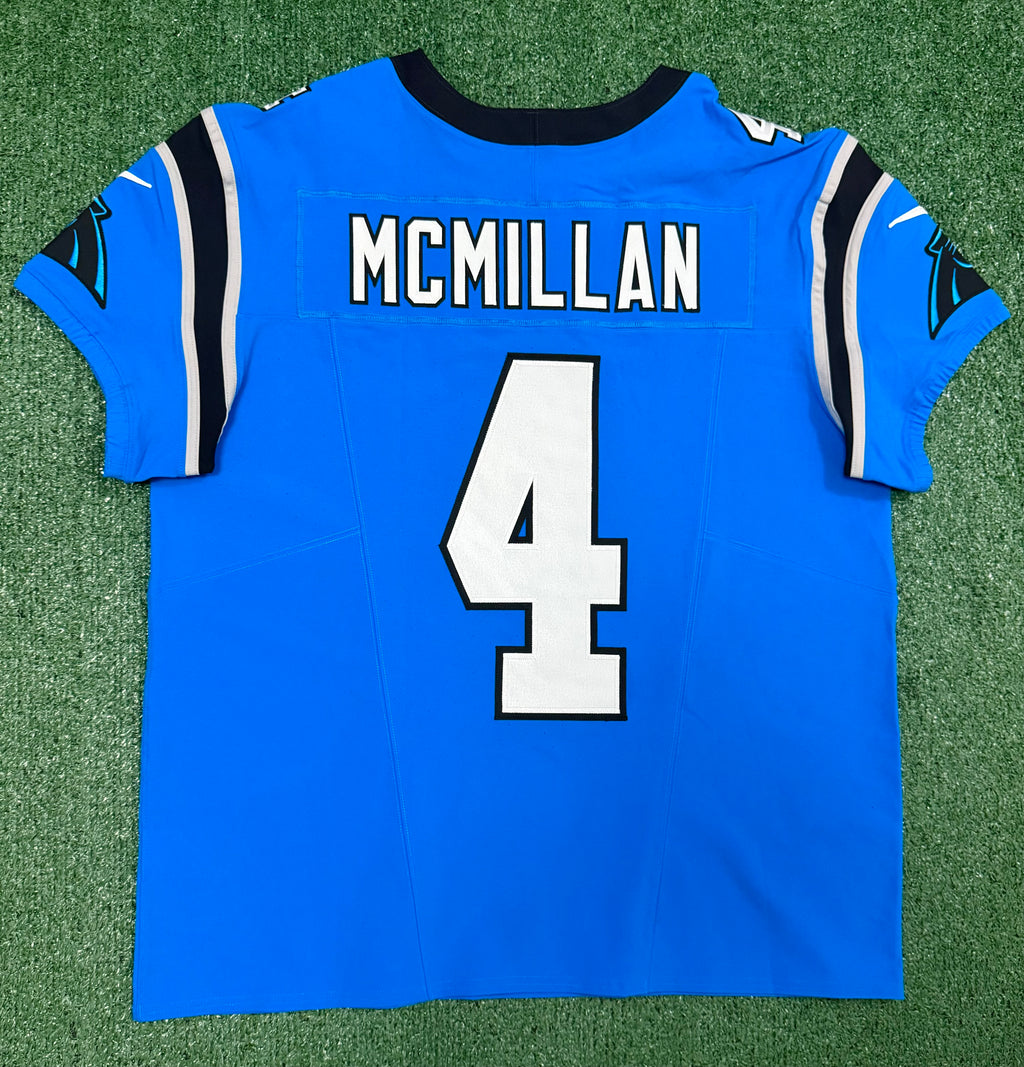 Tetairoa McMillan Carolina Panthers Jersey #4 Nike Vapor FUSE Elite Blue Size 48 (XL) NFL
