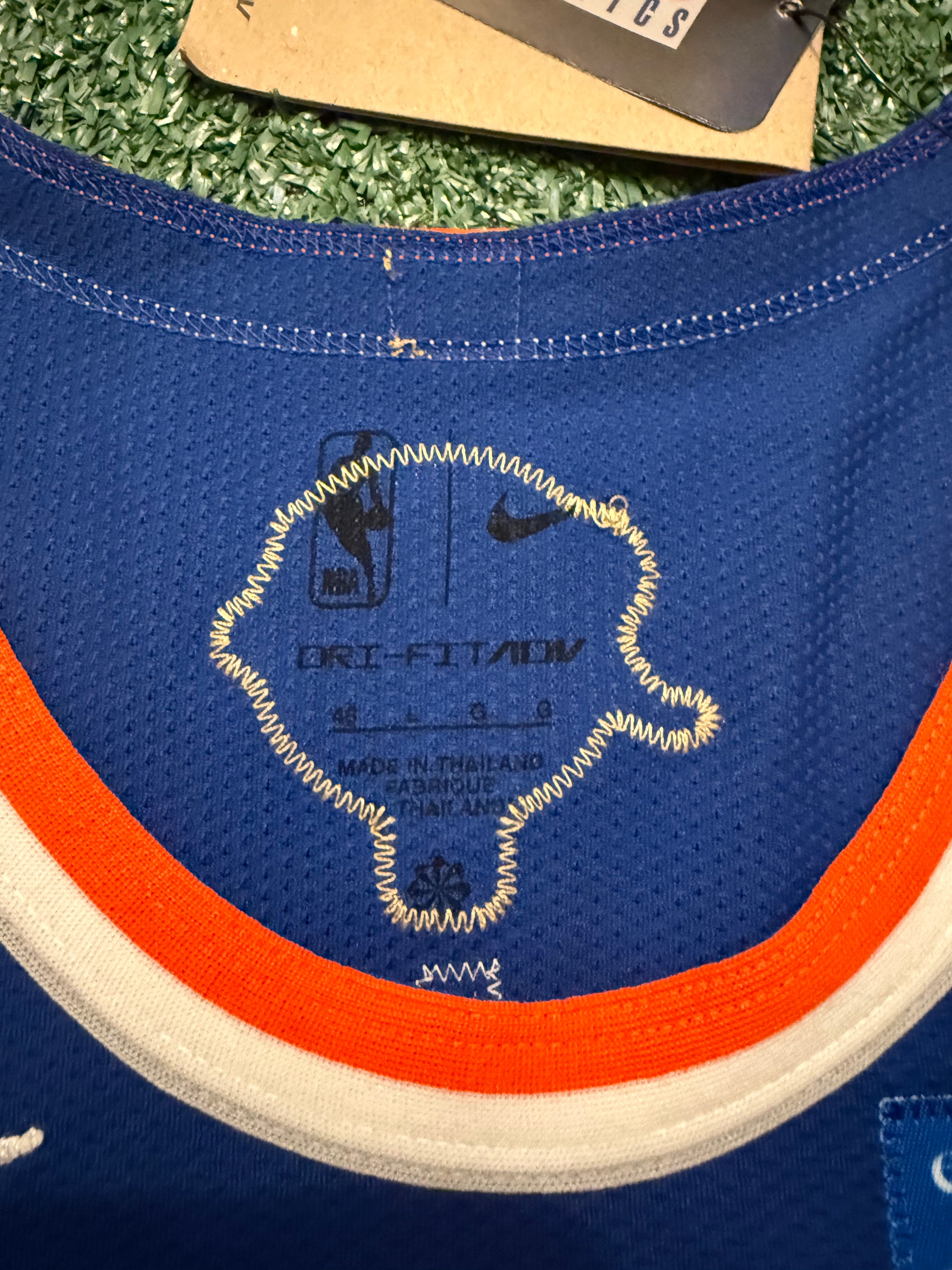 Jalen Brunson New York Knicks Jersey #11 Finals Nike ADV Authentic Blue Size 48 (L) NBA