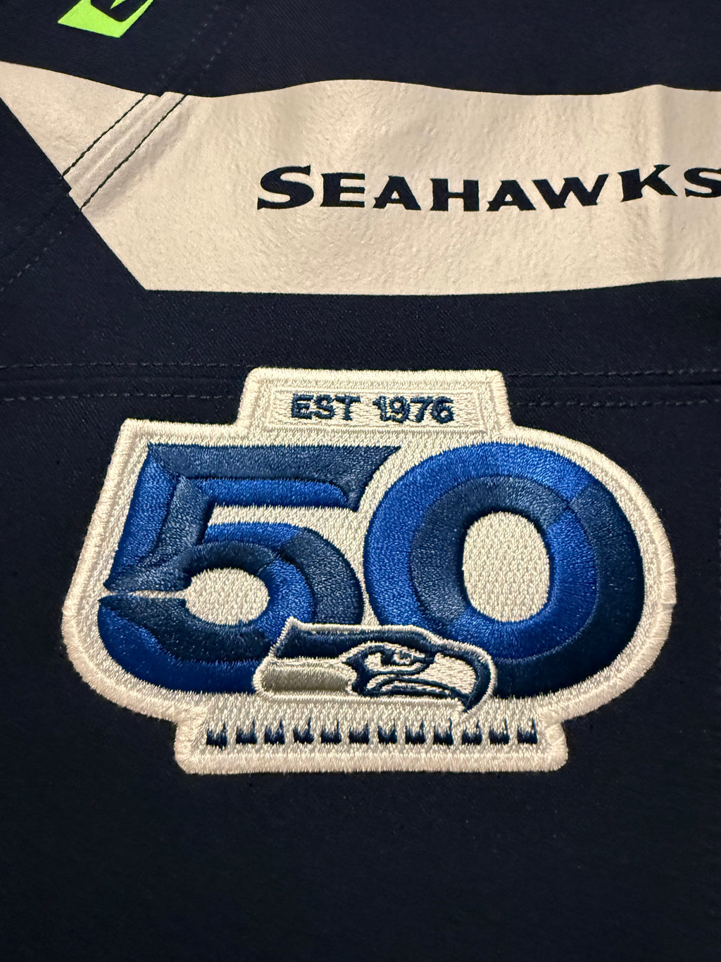 Kenneth Walker III Seattle Seahawks Jersey #9 Nike Vapor FUSE Elite Navy Size 44 (Large) NFL