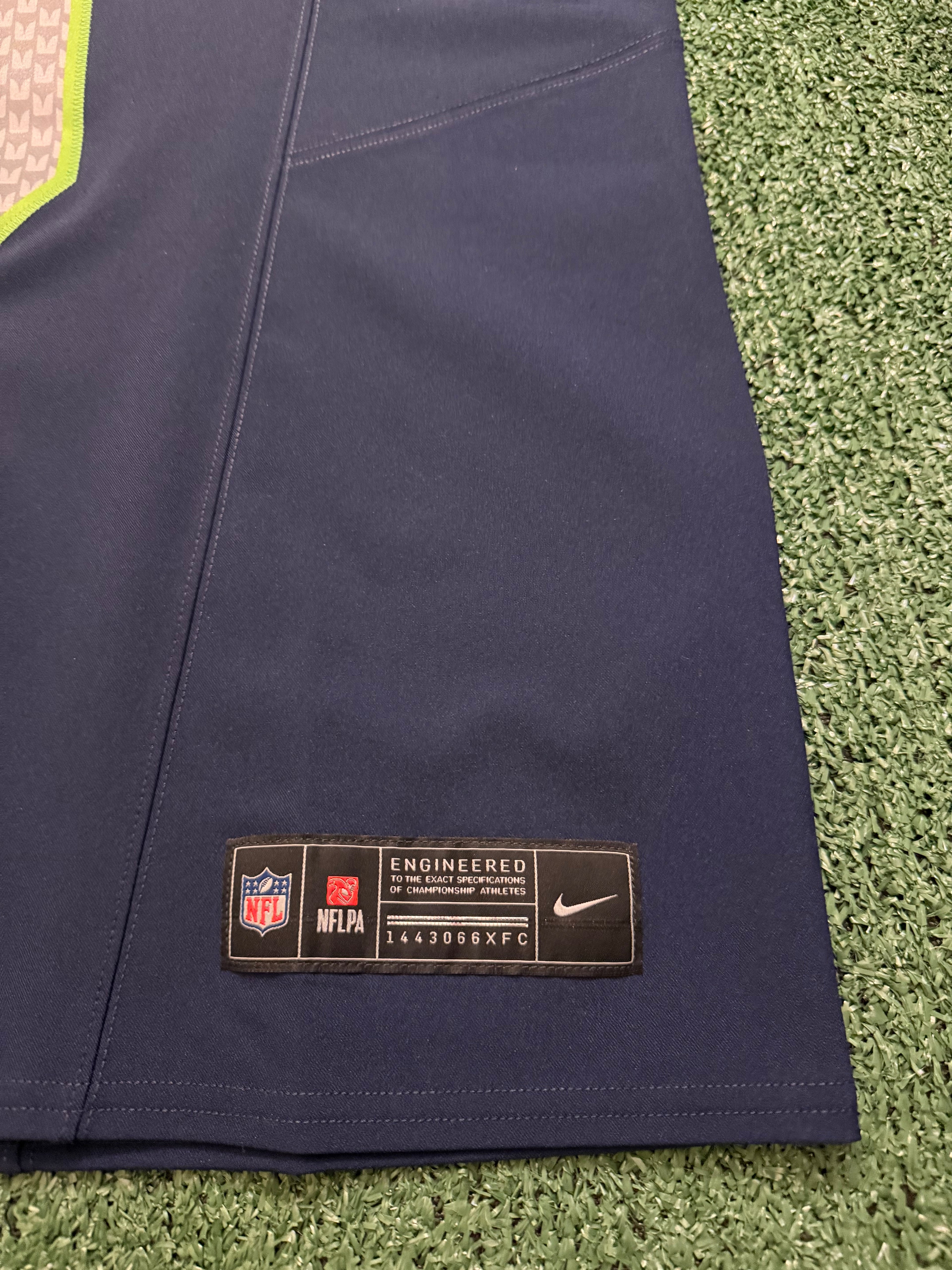 Kenneth Walker III Seattle Seahawks Jersey #9 Nike Vapor FUSE Elite Navy Size 44 (Large) NFL