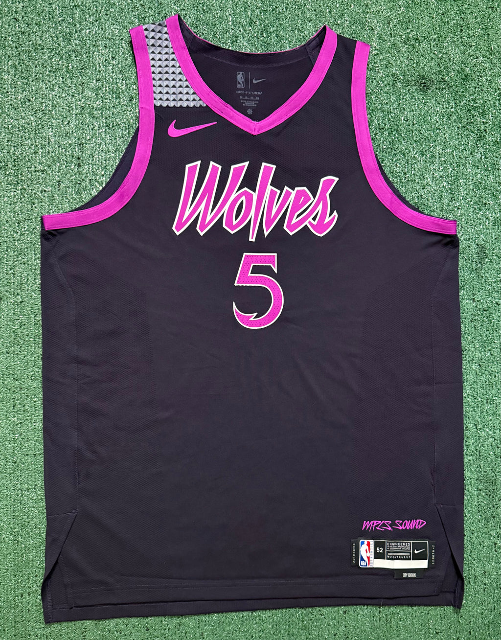 Anthony Edwards Minnesota Timberwolves Jersey #5 Nike ADV Authentic Black Size 52 (XL) NBA