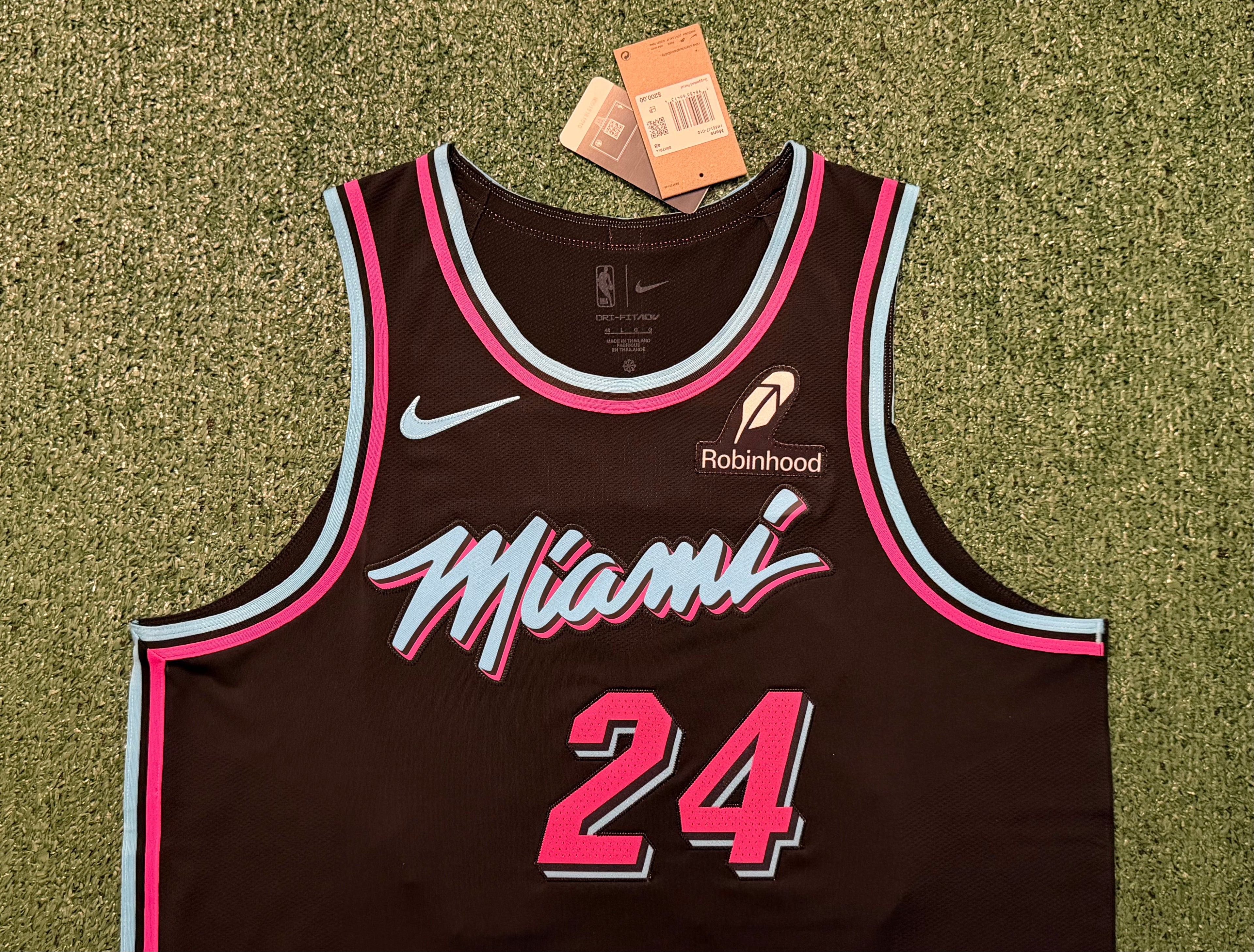 Norman Powell Miami Heat Jersey Nike ADV Authentic Black Size 48 (Large) NBA