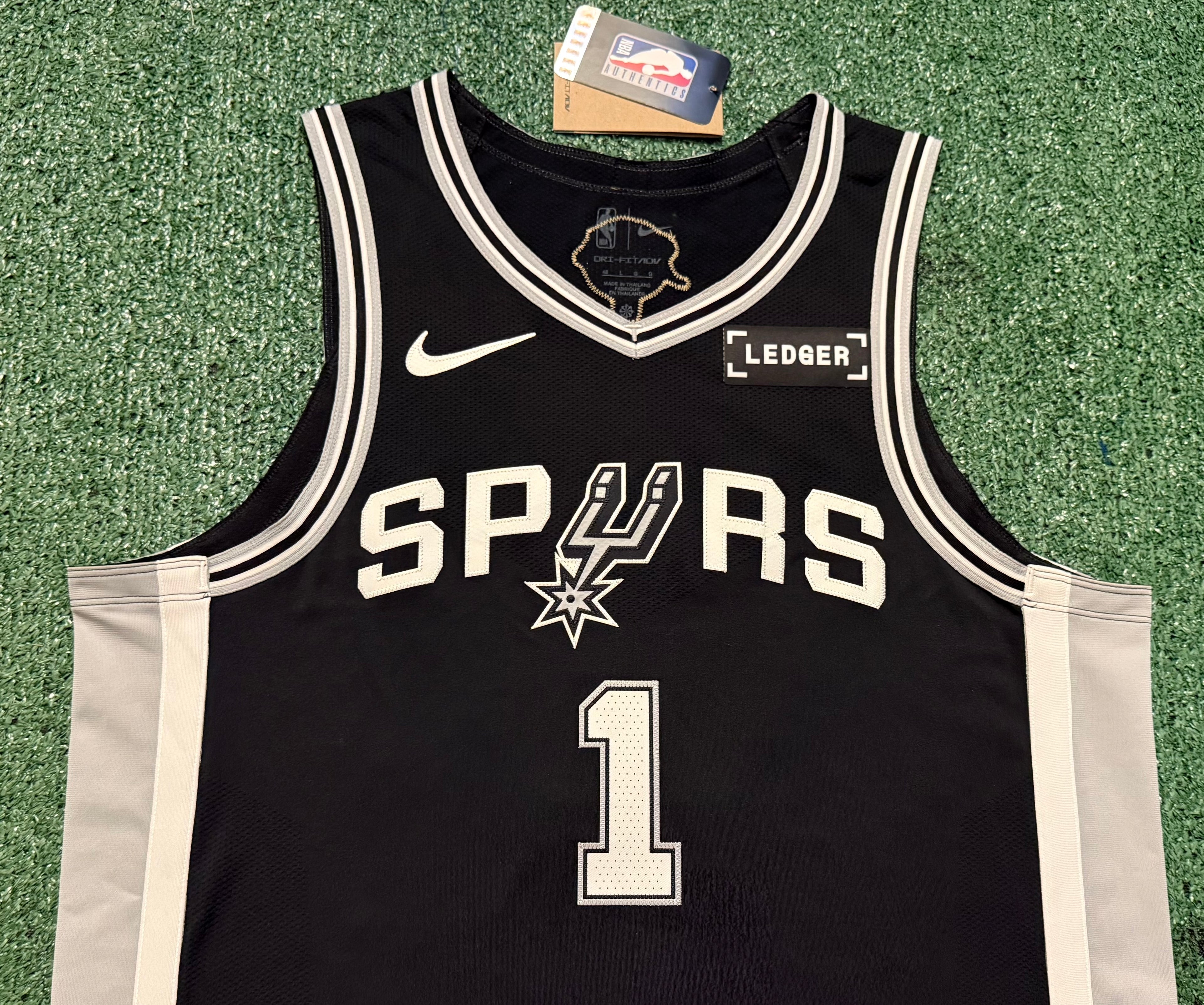 Victor Wembanyama San Antonio Spurs Jersey #1 Nike ADV Authentic Black Size 48 (L) NBA