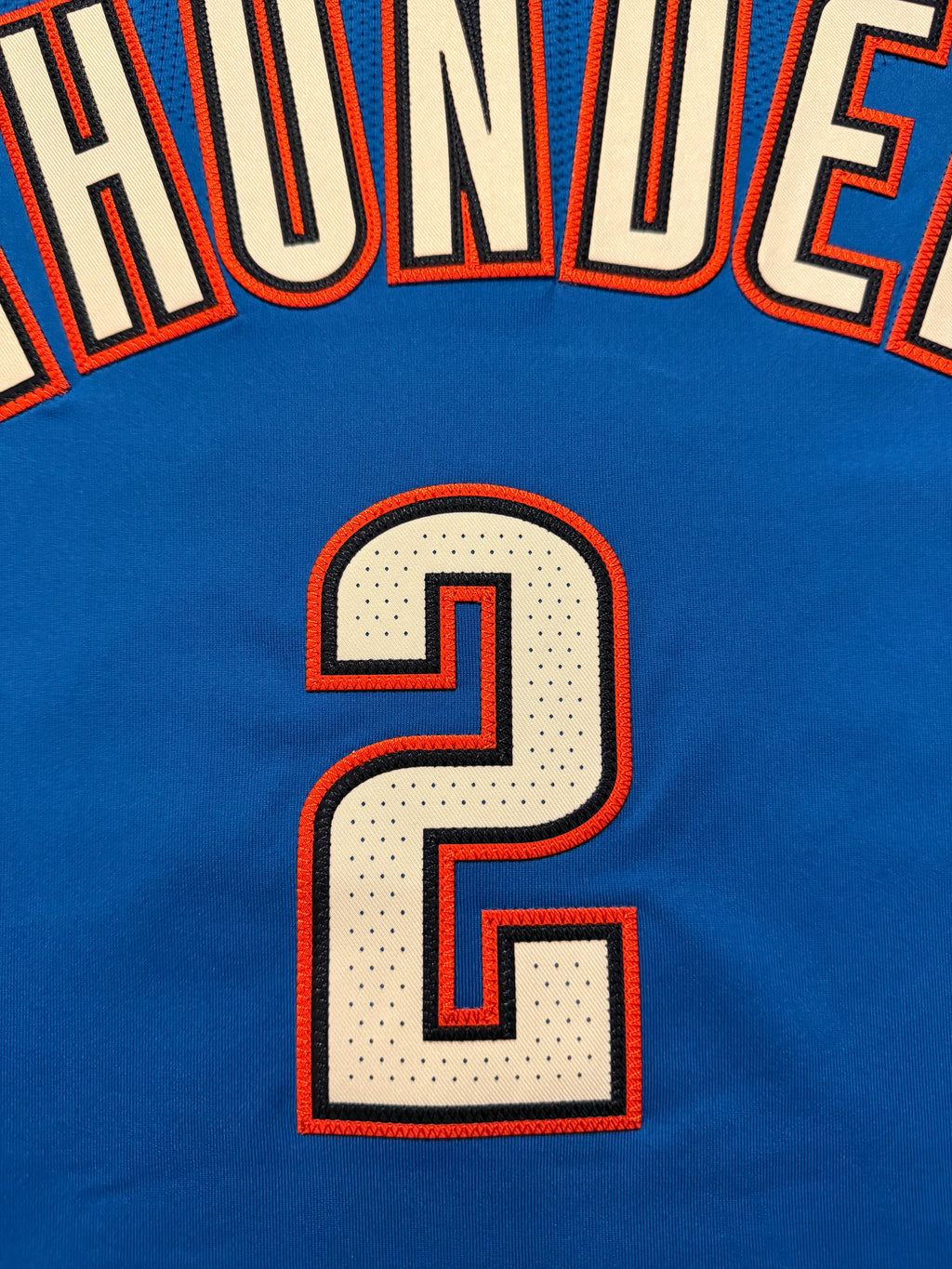 Shai Gilgeous-Alexander Oklahoma City Thunder Jersey #2 Nike ADV Authentic Blue Size 48 (L) NBA