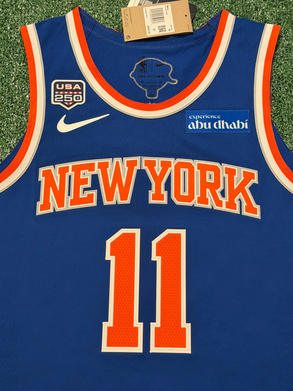 Jalen Brunson New York Knicks Jersey #11 Finals Nike ADV Authentic Blue Size 48 (L) NBA