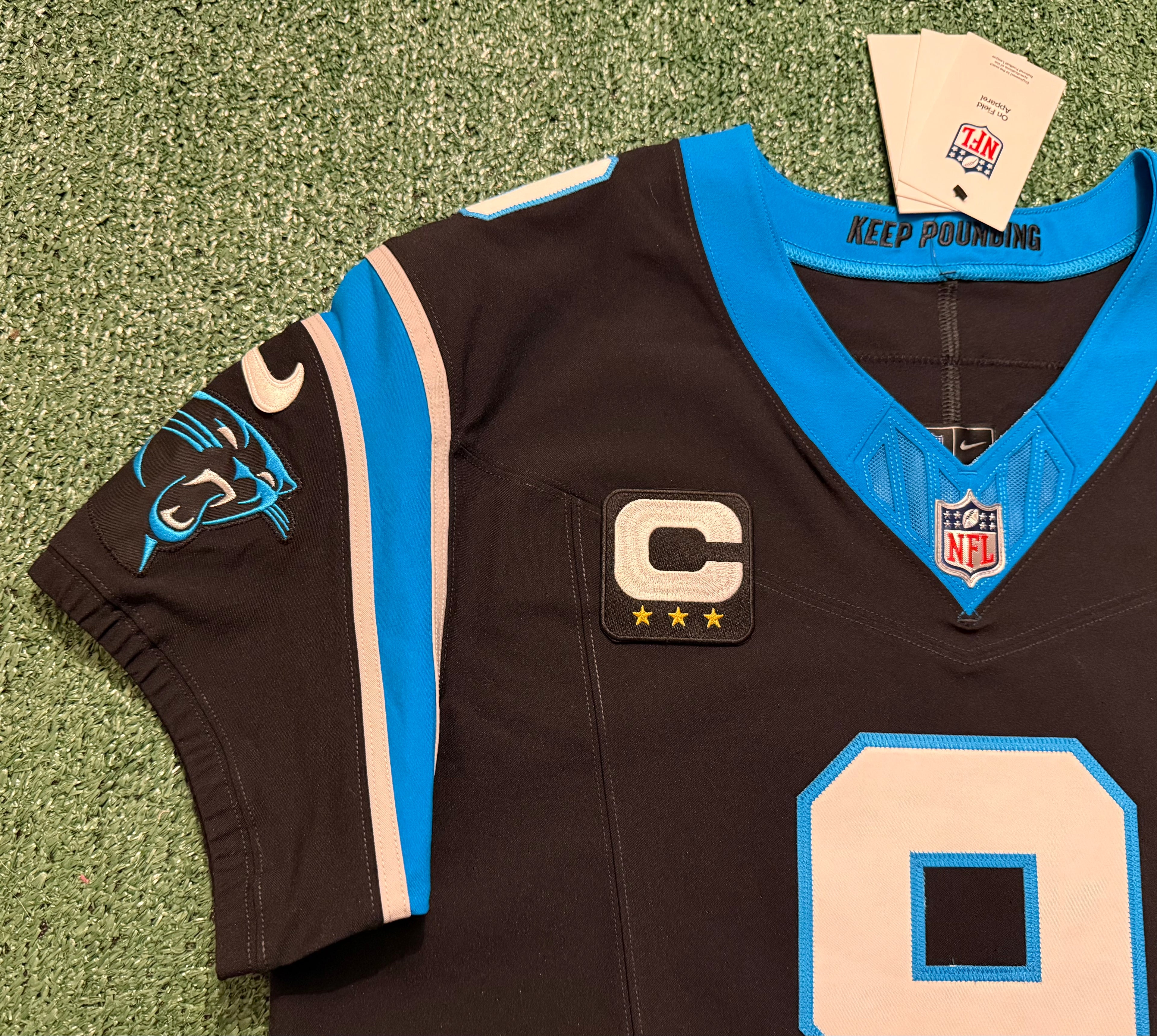Bryce Young Carolina Panthers Jersey #9 Nike Vapor FUSE Elite Black Size 44 (Large) NFL