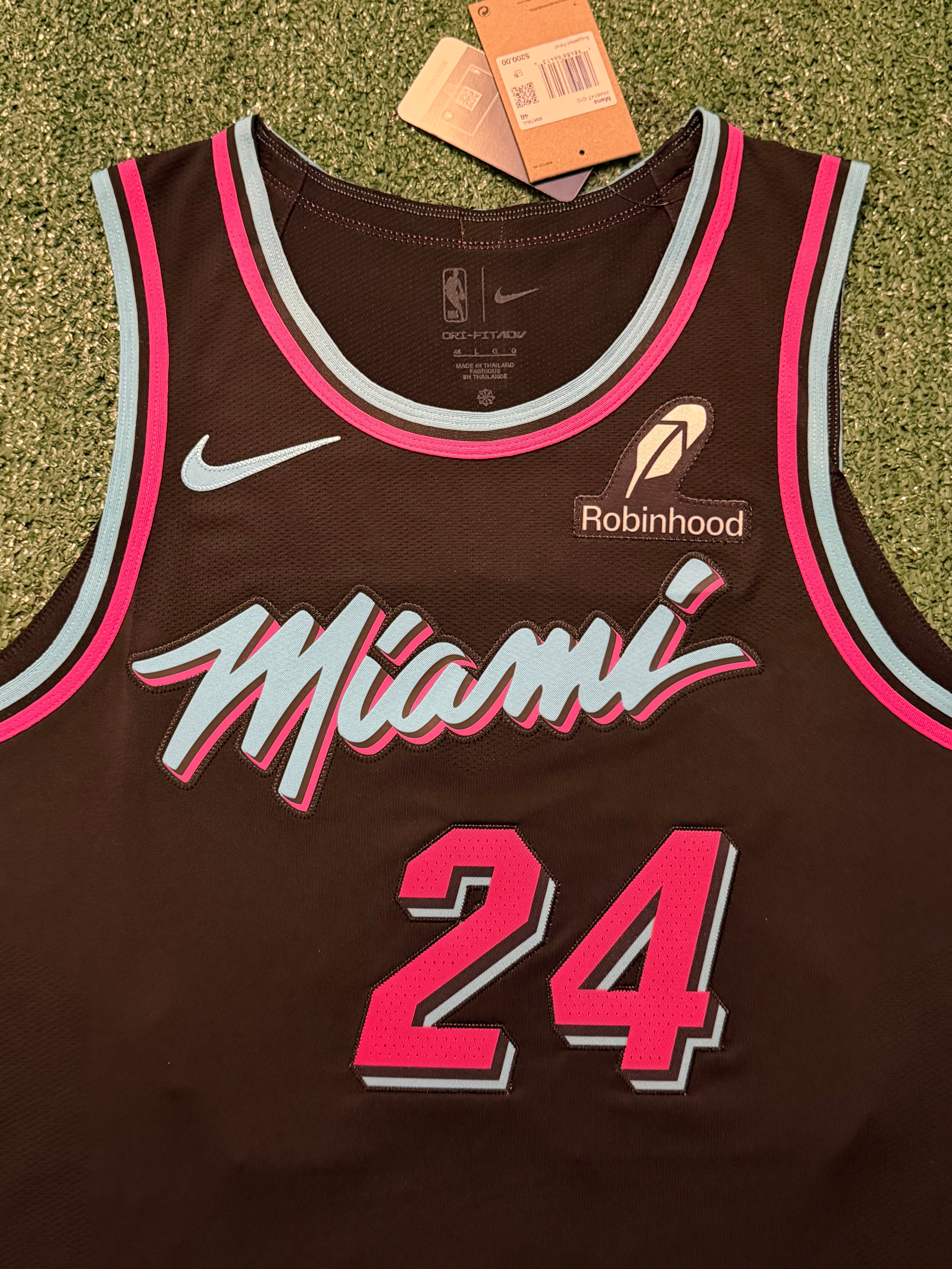 Norman Powell Miami Heat Jersey Nike ADV Authentic Black Size 48 (Large) NBA
