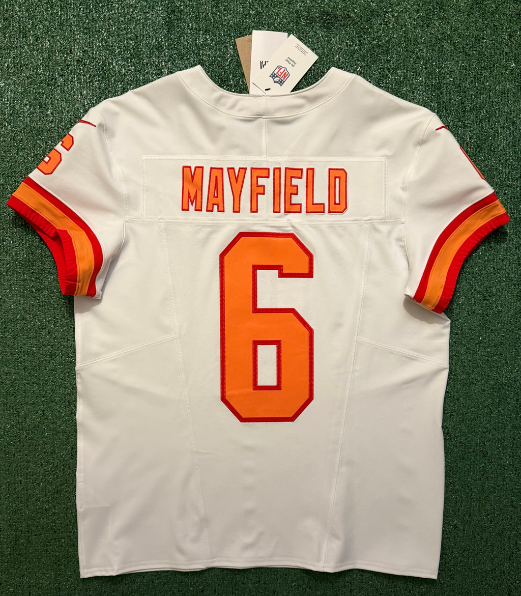 Baker Mayfield Tampa Bay Buccaneers Jersey #6 Nike Vapor FUSE Elite White Creamsicle size 44 (Large) NFL