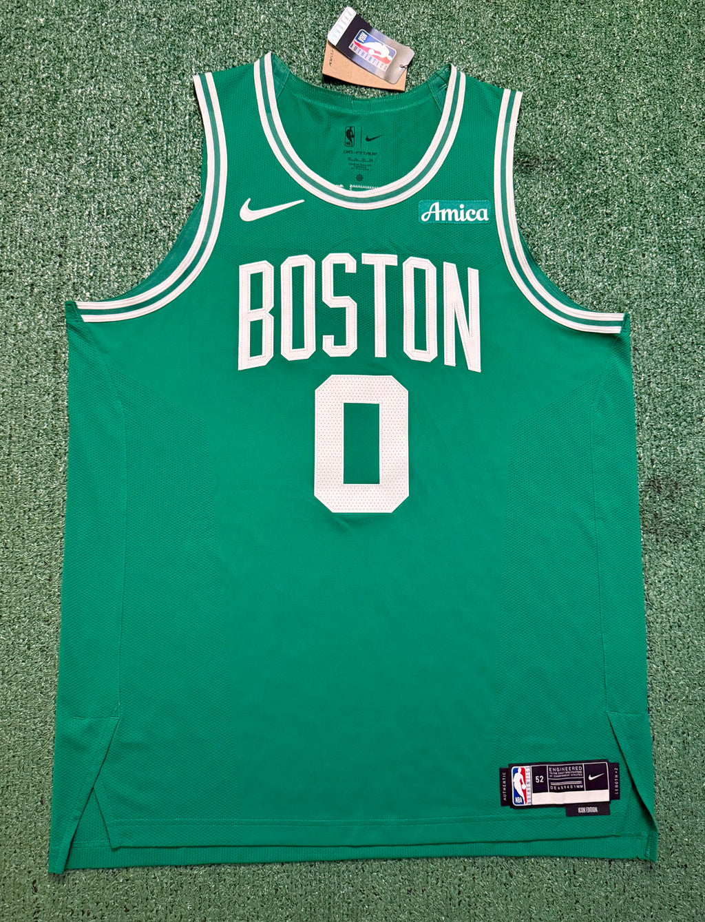 Jayson Tatum Boston Celtics Jersey #0 Nike ADV Authentic Green Size 52 (XL) NBA