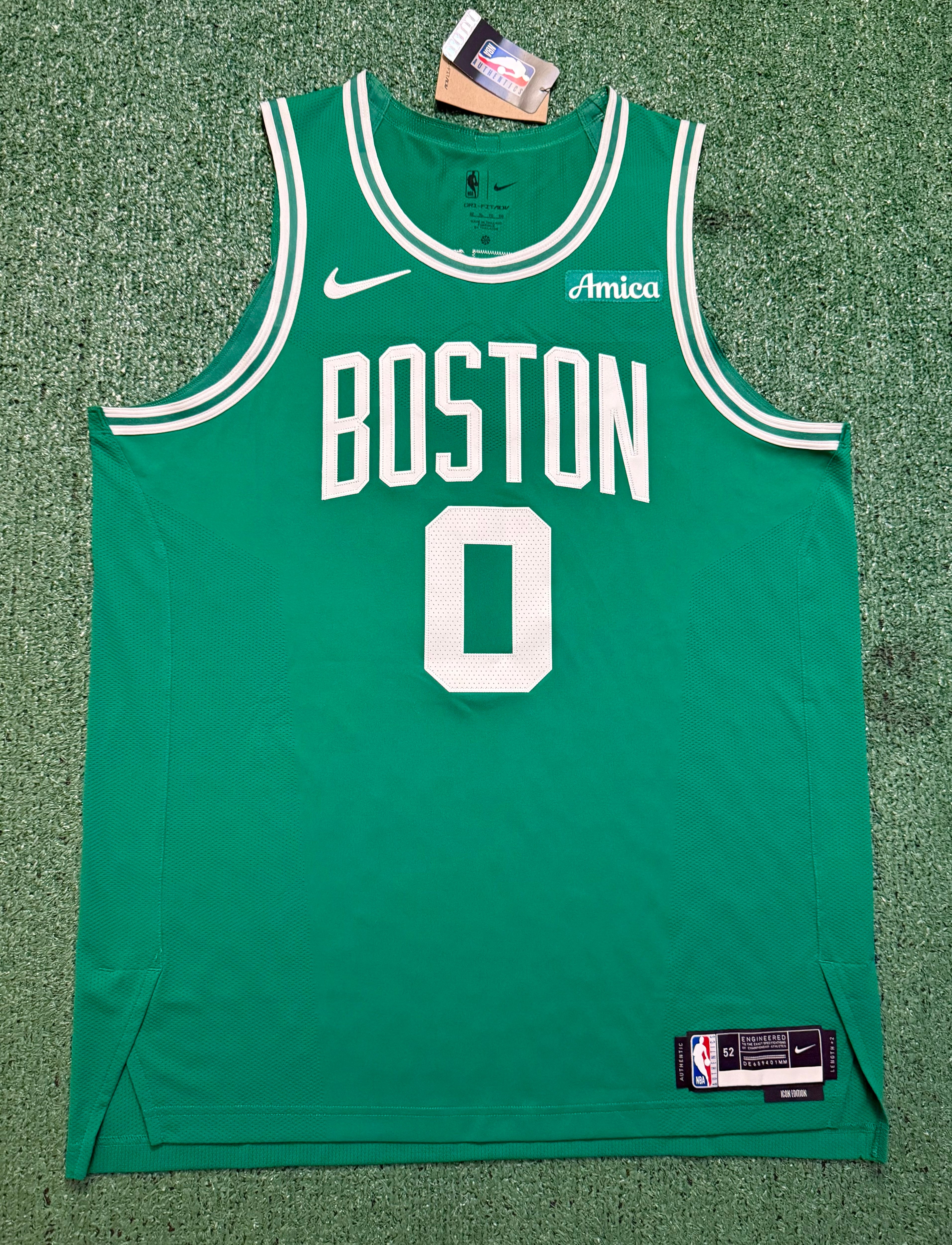 Jayson Tatum Boston Celtics Jersey #0 Nike ADV Authentic Green Size 52 (XL) NBA