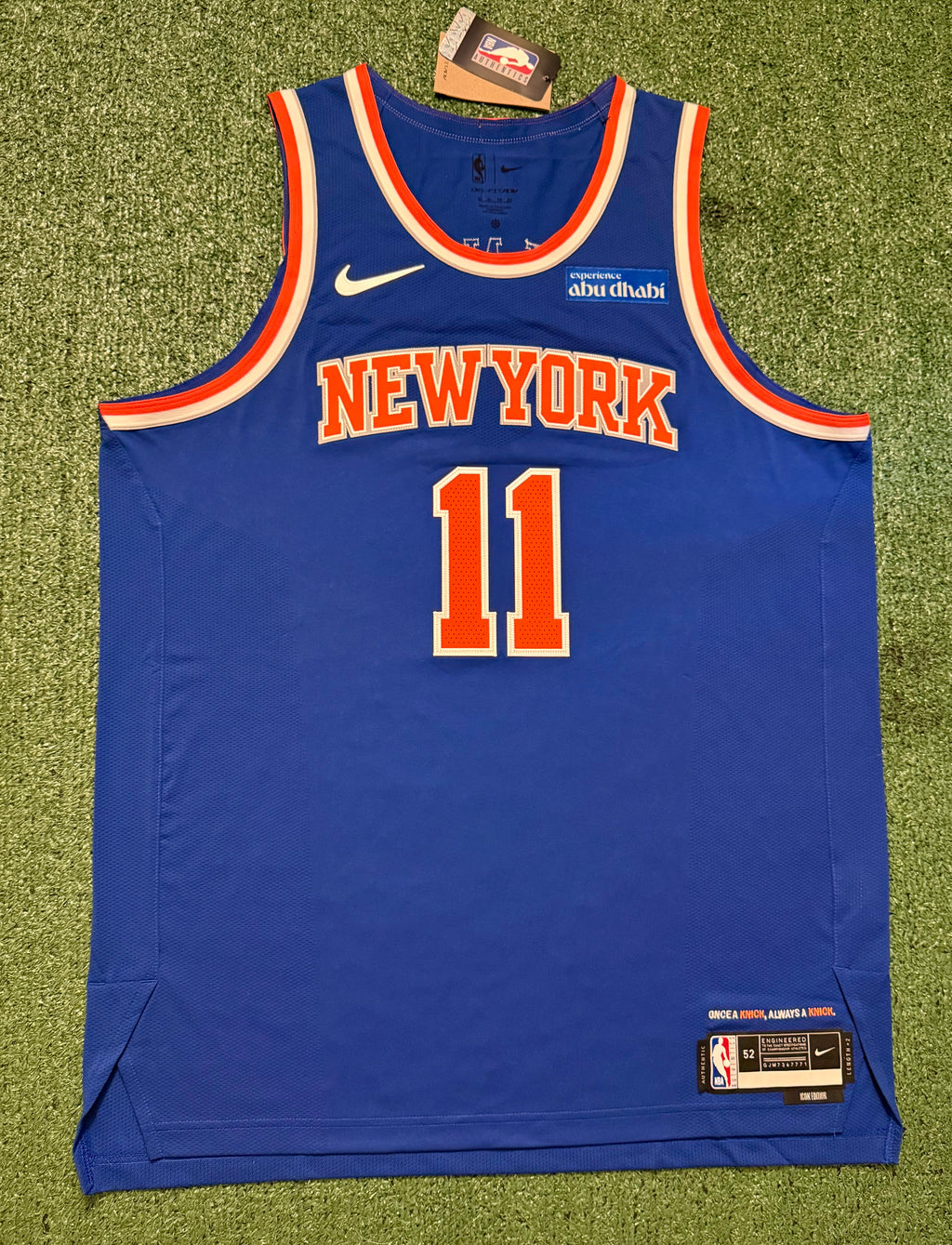 Jalen Brunson New York Knicks Jersey #11 Nike ADV Authentic Blue Size 52 (XL) NBA