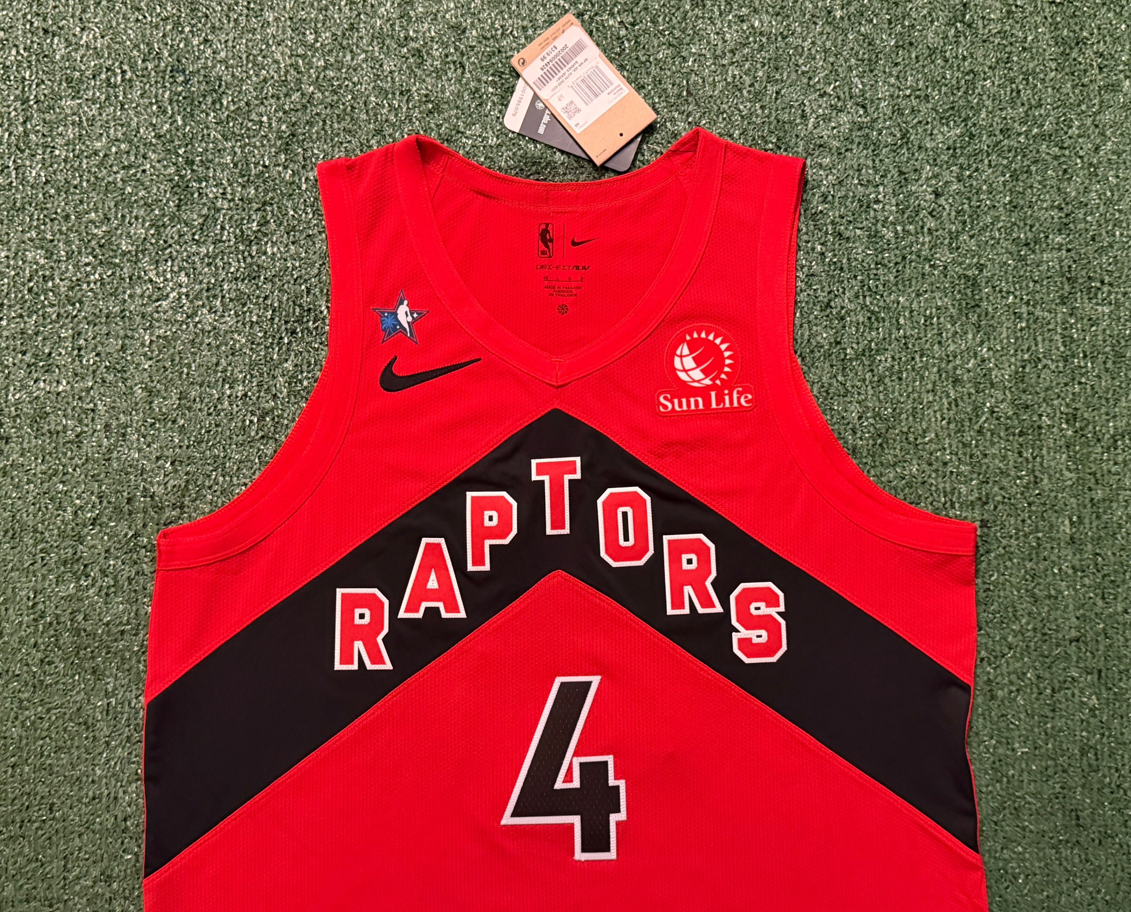 Scottie Barnes Toronto Raptors Jersey #4 Nike ADV Authentic Red Size 48 (Large) NBA