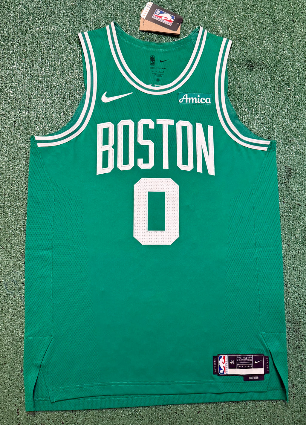 Jayson Tatum Boston Celtics Jersey #0 Nike ADV Authentic Green Size 48 (L) NBA