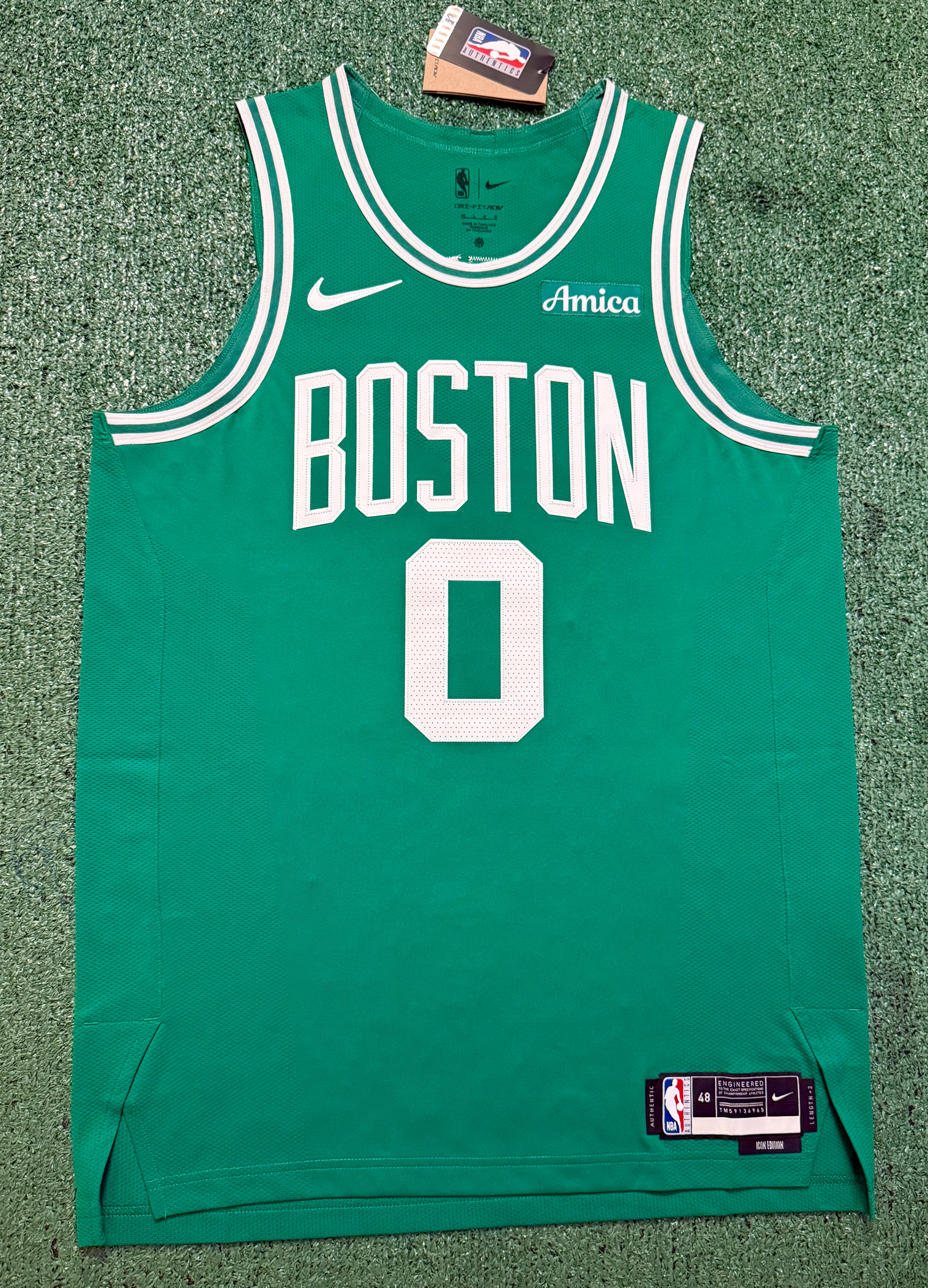 Jayson Tatum Boston Celtics Jersey #0 Nike ADV Authentic Green Size 48 (L) NBA