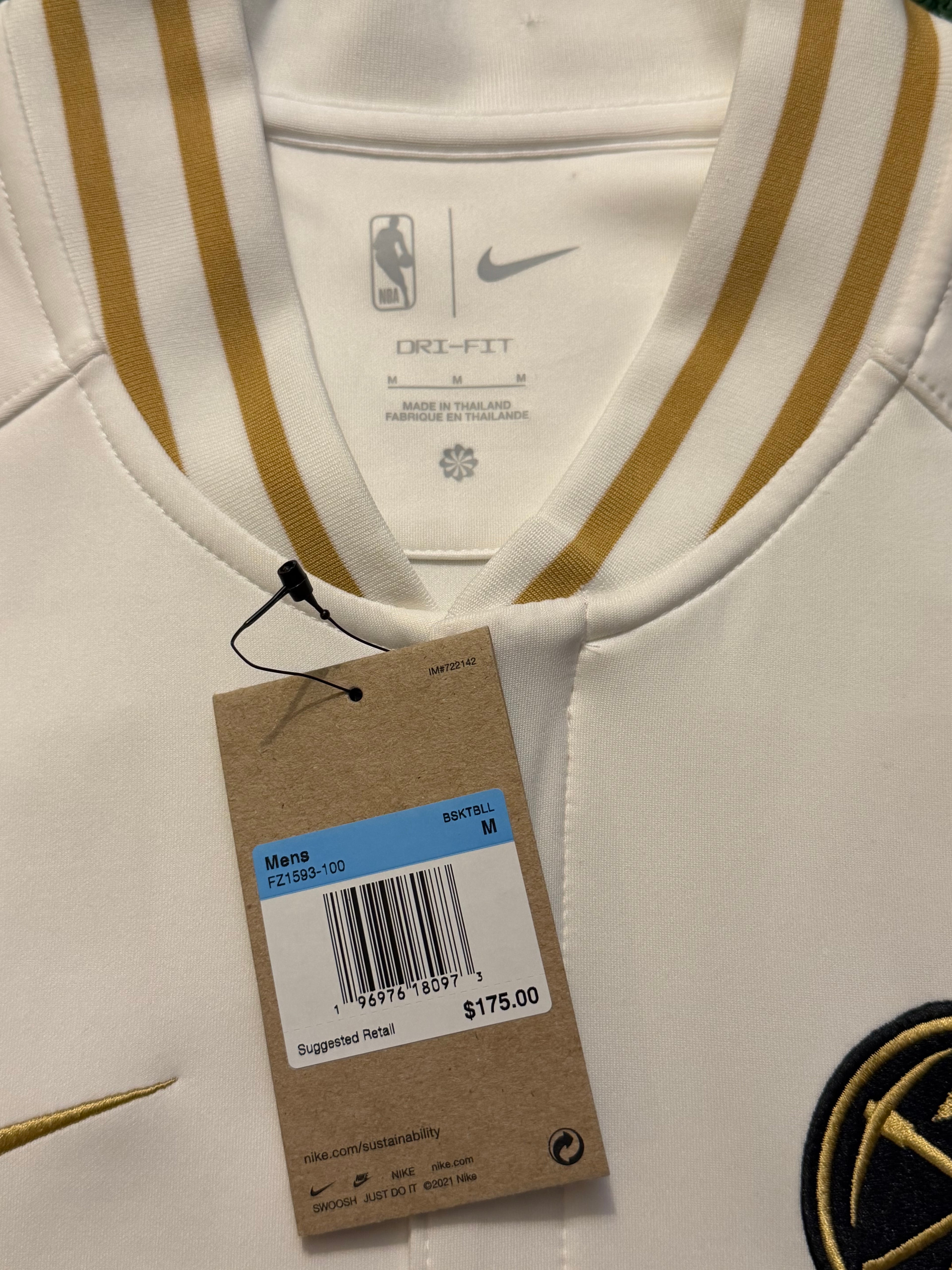 Authentic Denver Nuggets 2022-23 Nike NBA Champions Dri-Fit Full-Zip Jacket - M